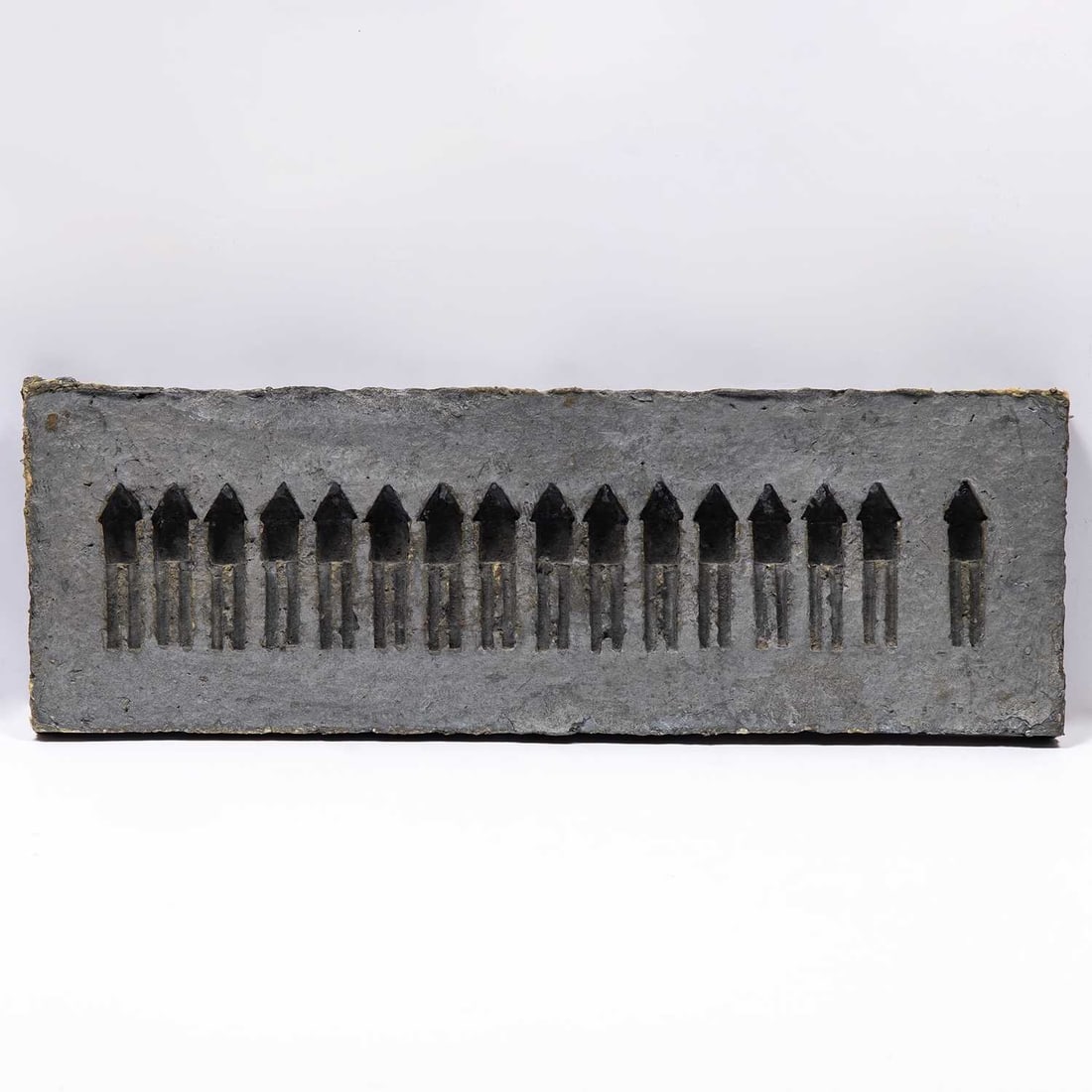 Zarina Hashmi: Indian/American, 1937-2020 Home, 1981 Signed and dated Zarina 81 (lr); signed and dated Zarina 81 on the reverse; also numbered 2/15 and inscribed as titled Cast paper pulp 7 3/4 x 23 1/8 x 1 1/4