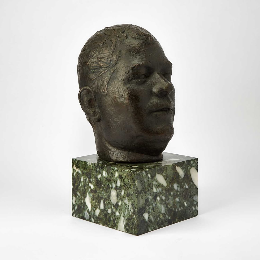 Marino Marini: Italian, 1901-1980 Ritratto Del Scultore Giuseppe Taccetti, Ritratto d'Uomo, circa 1926/27 Signed MM and with foundry mark FU EP. CAPECCHI PISTOIA on back of neck Bronze with a brown patina Height 12