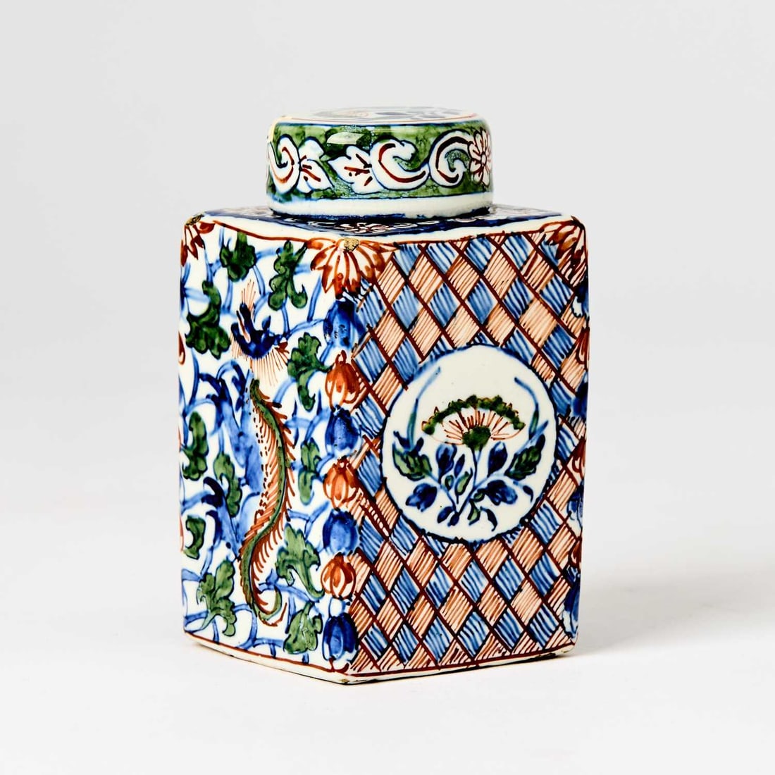 Dutch Delft Tea Cannister and Cover (1 of 5)