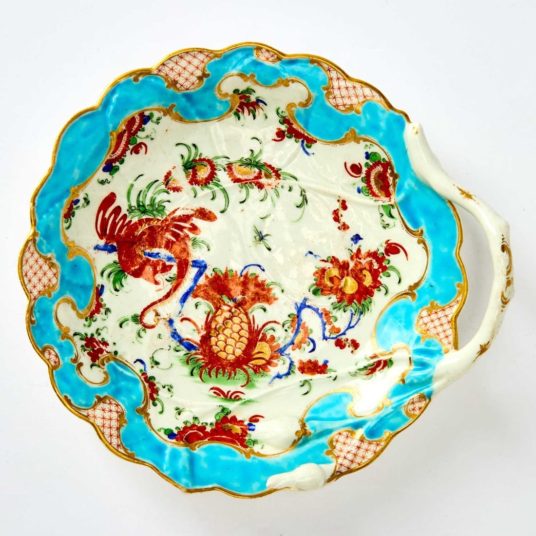 Worcester Porcelain 'Blind Earl' Molded Dish (1 of 4)