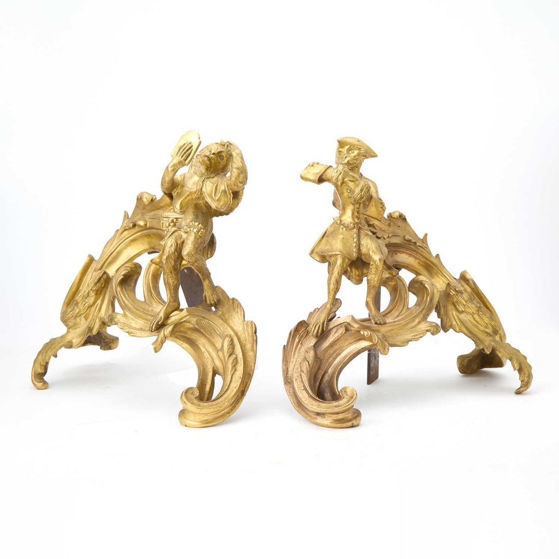 Pair of Fine Louis XV Ormolu Chenets (1 of 1)
