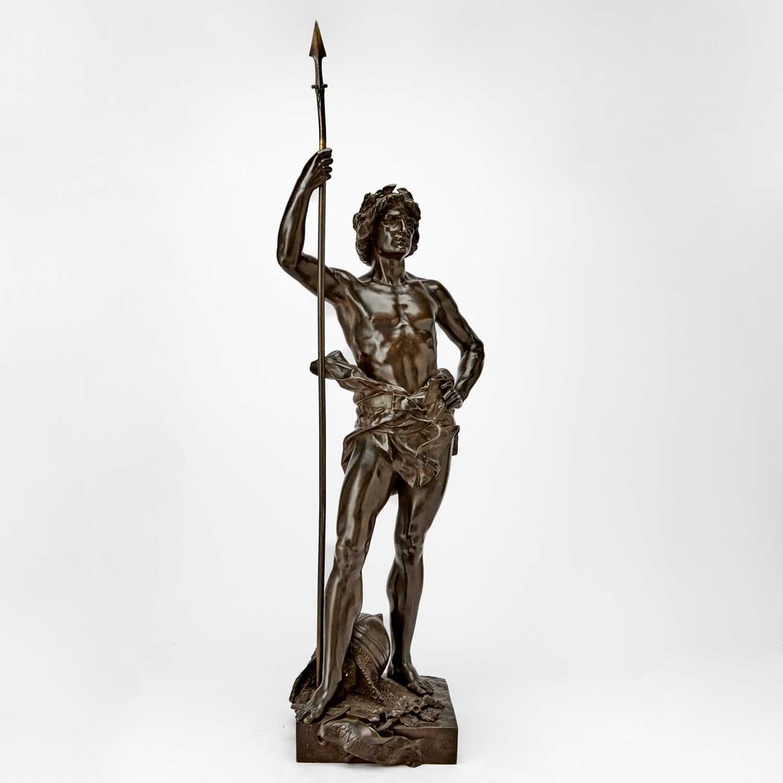 French Patinated Bronze Figure: Triumphator (1 of 7)