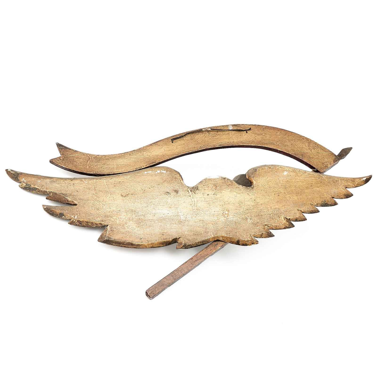 Carved and Painted Spreadwing Eagle Plaque - 4
