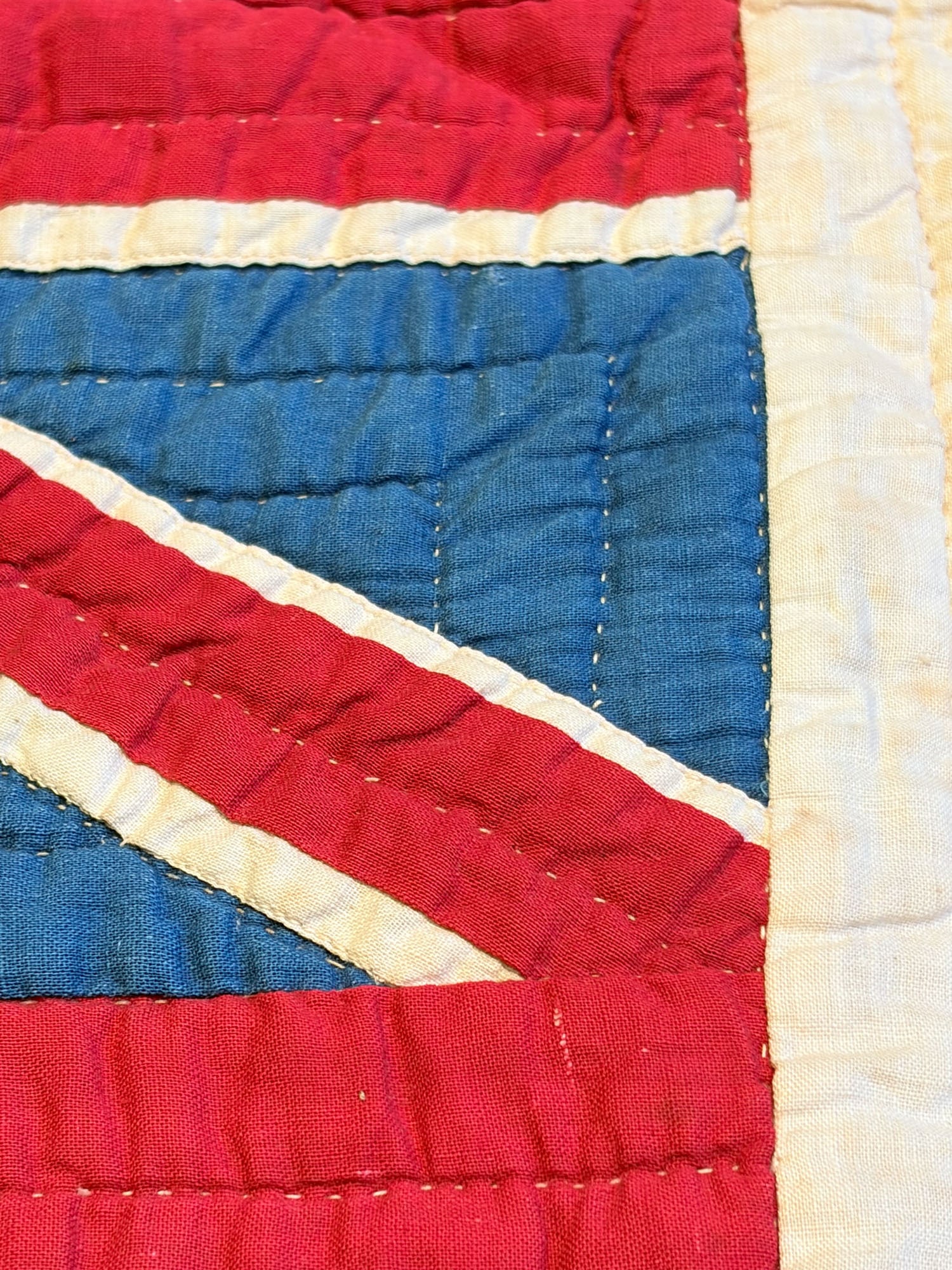 Pieced and Appliqued Cotton Hawai'ian Pre-Statehood Flag Quilt - 12