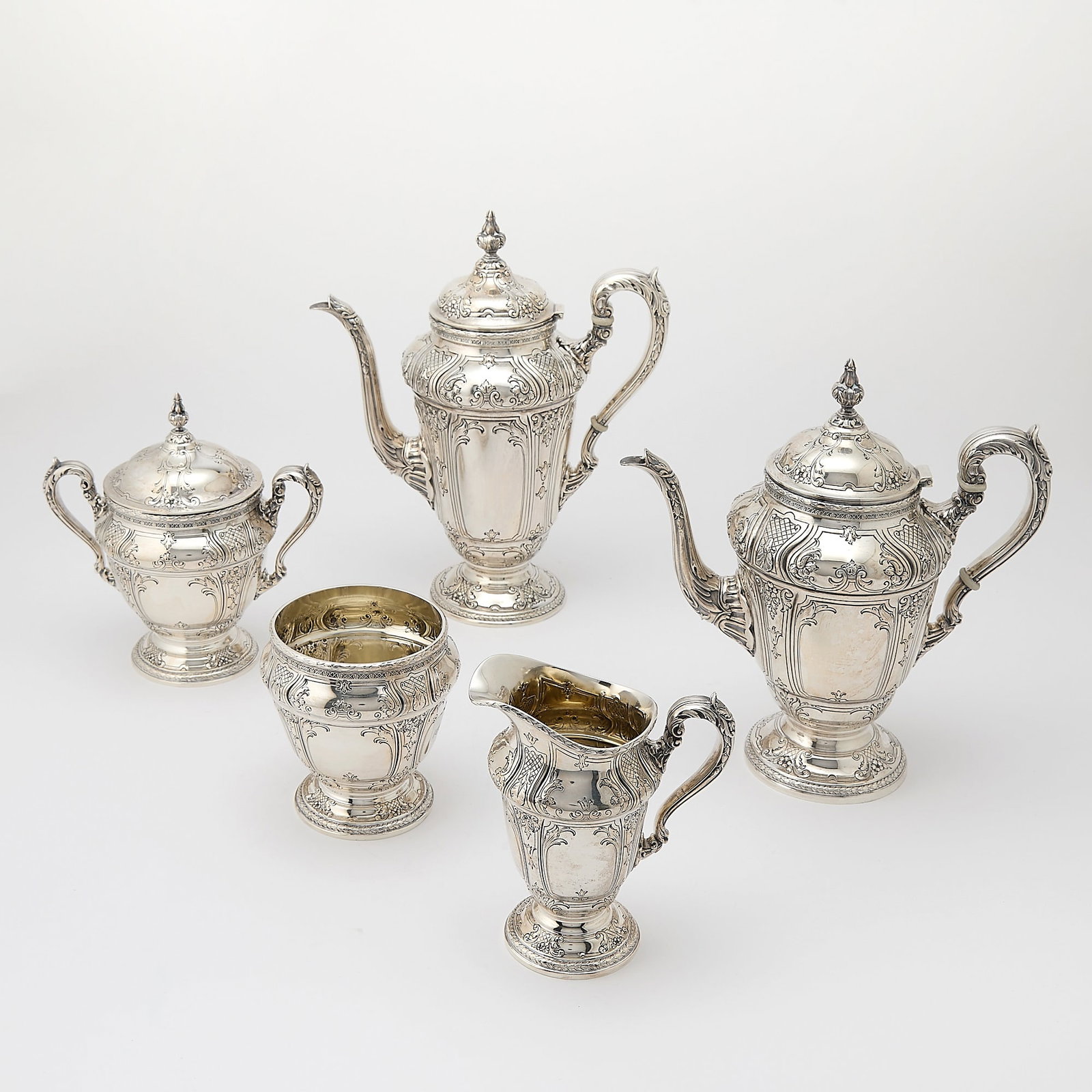 International Sterling Silver Tea and Coffee Service (1 of 5)