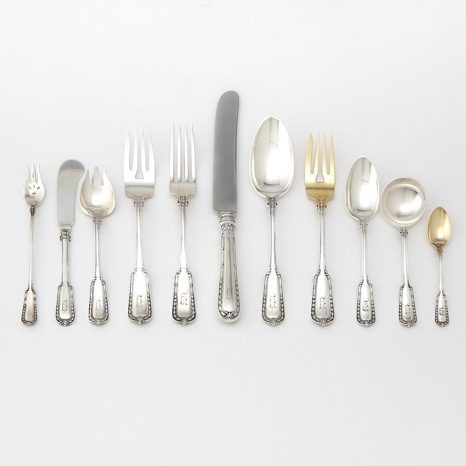 Gorham Sterling Silver "Chesterfield" Pattern Flatware Service (1 of 5)