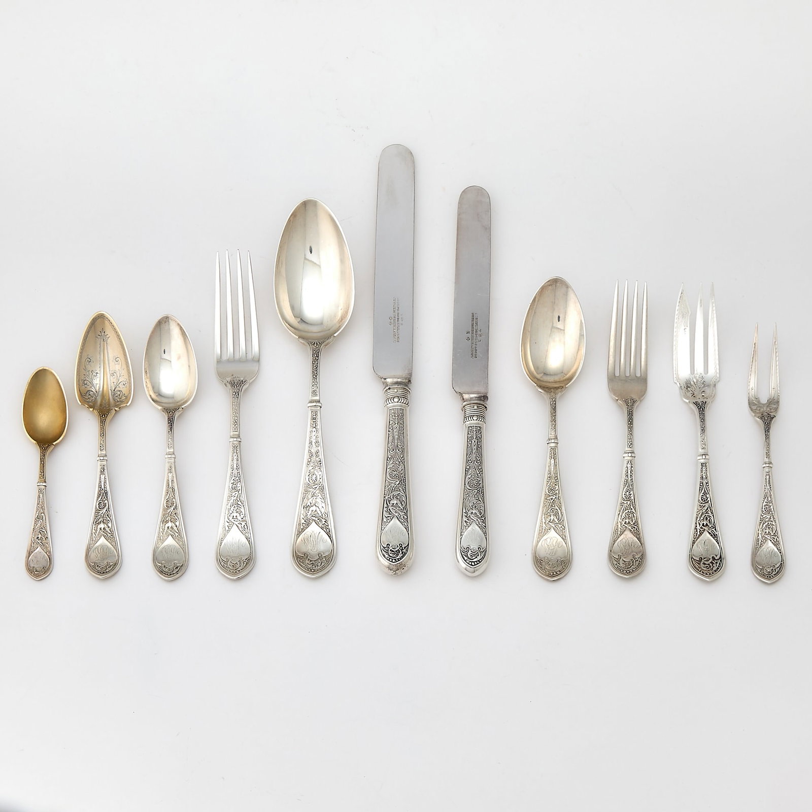 Gorham Sterling Silver "Raphael" Pattern Flatware Service (1 of 5)