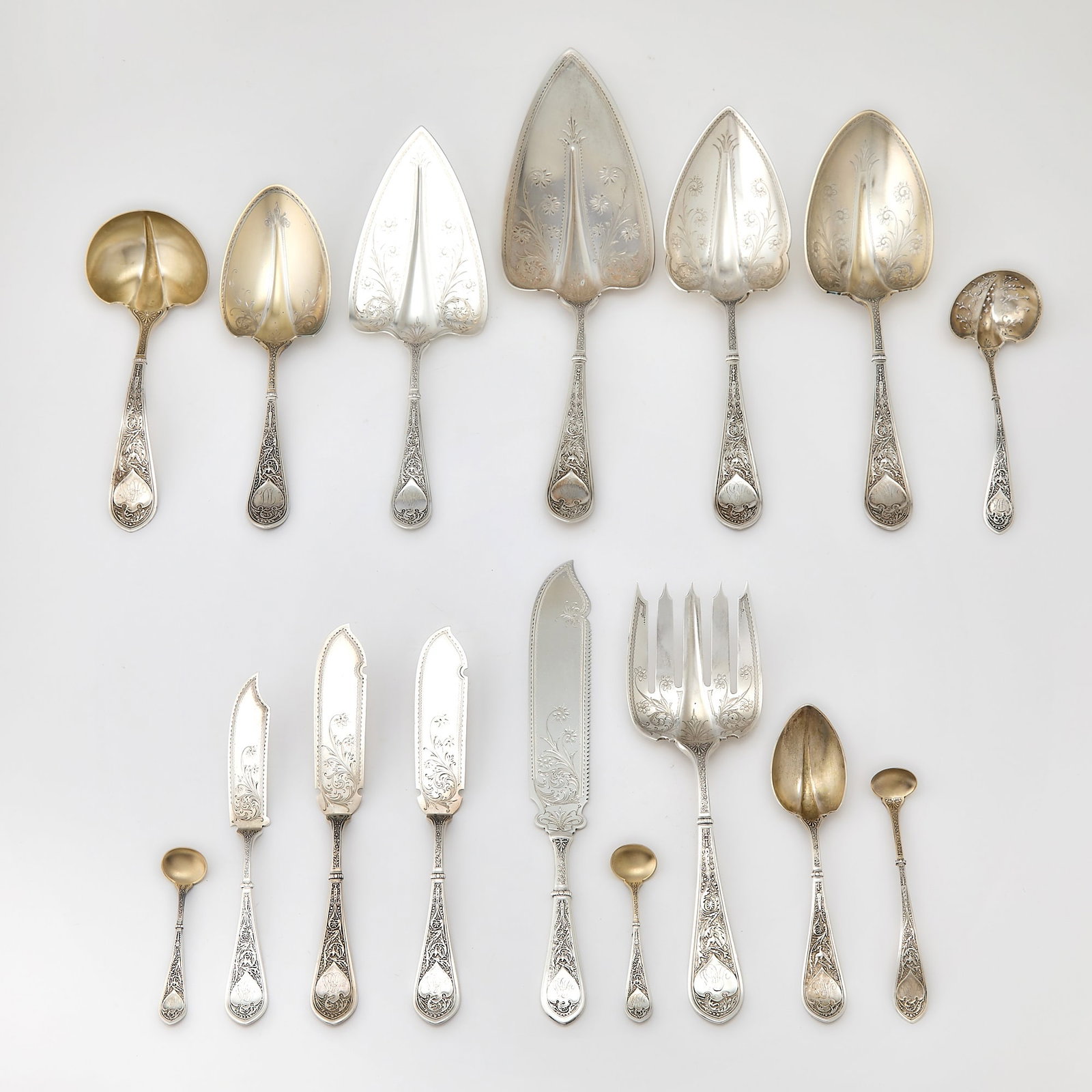 Gorham Sterling Silver "Raphael" Pattern Flatware Service - 2