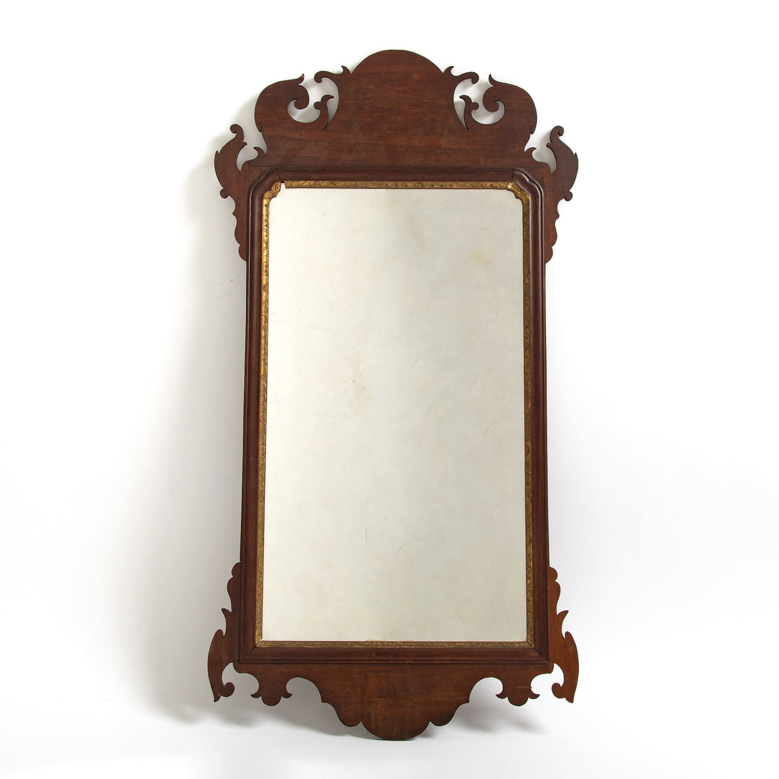 Chippendale Mahogany Scroll-frame Mirror (1 of 3)