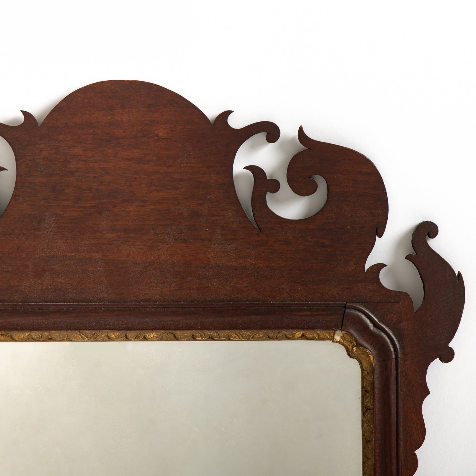 Chippendale Mahogany Scroll-frame Mirror - 2