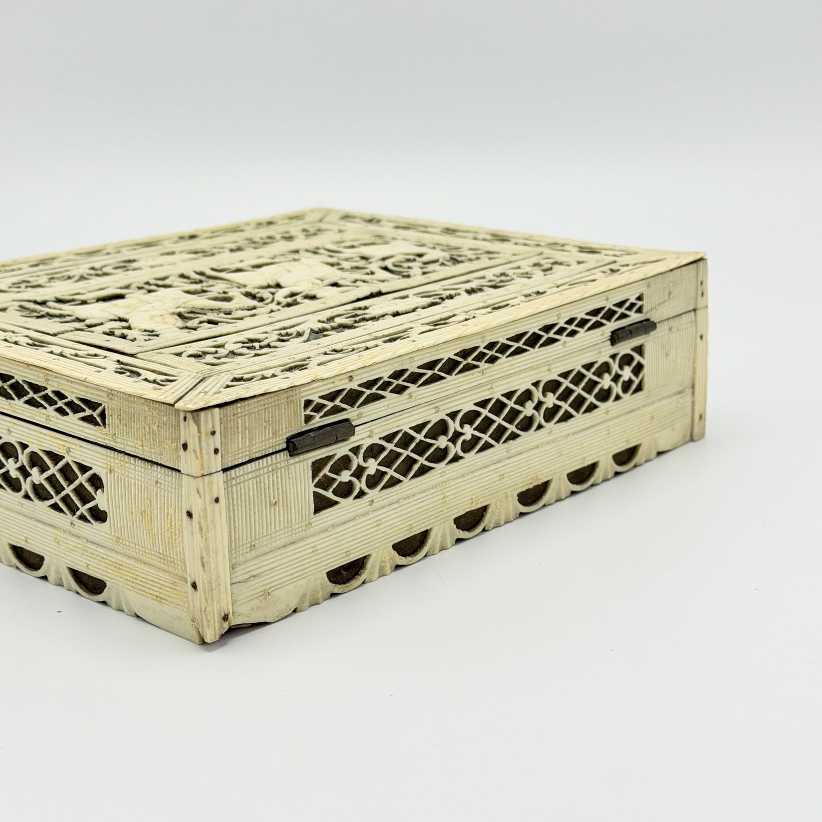 Pierced Bone Sewing Box - 7