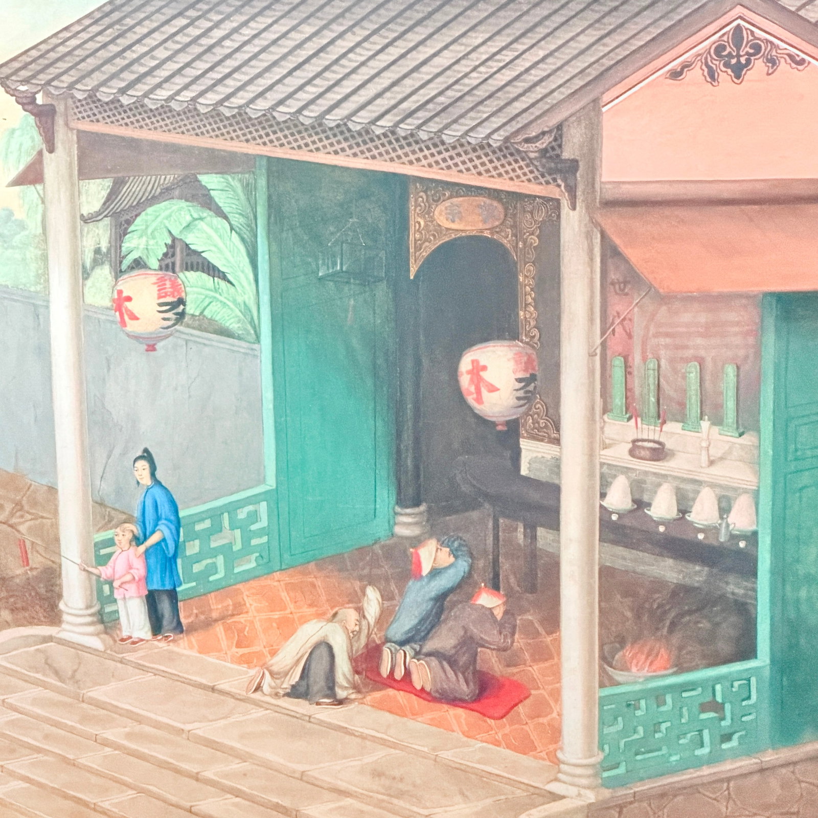 Two Chinese Export Paintings - 5