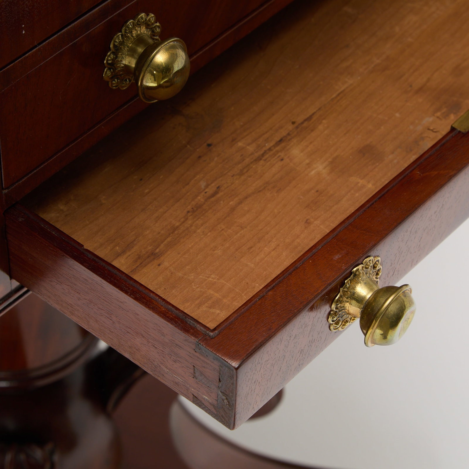 Classical Mahogany Three Drawer Work Table - 4