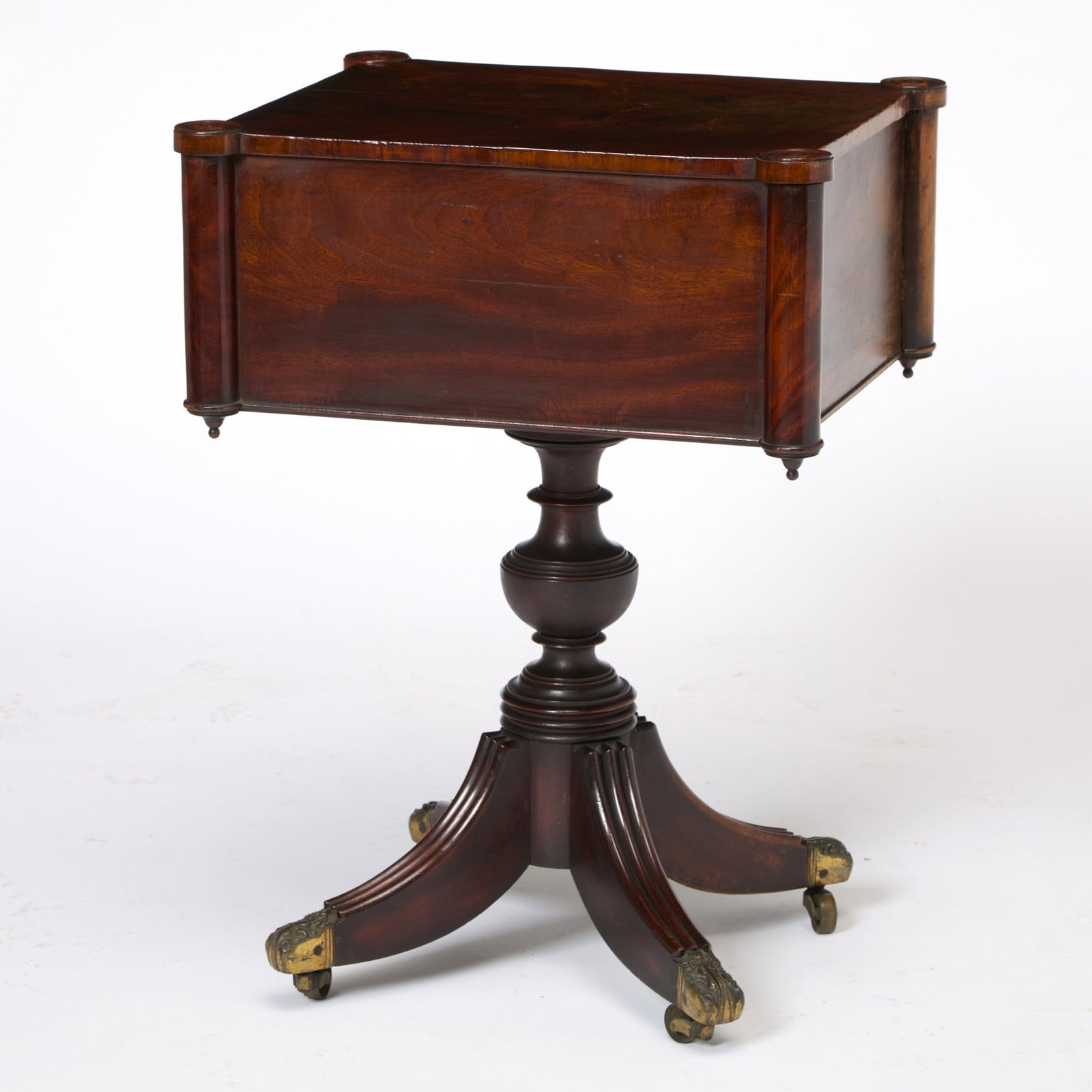 Classical Mahogany and Bird's-Eye-Maple Work Table - 6