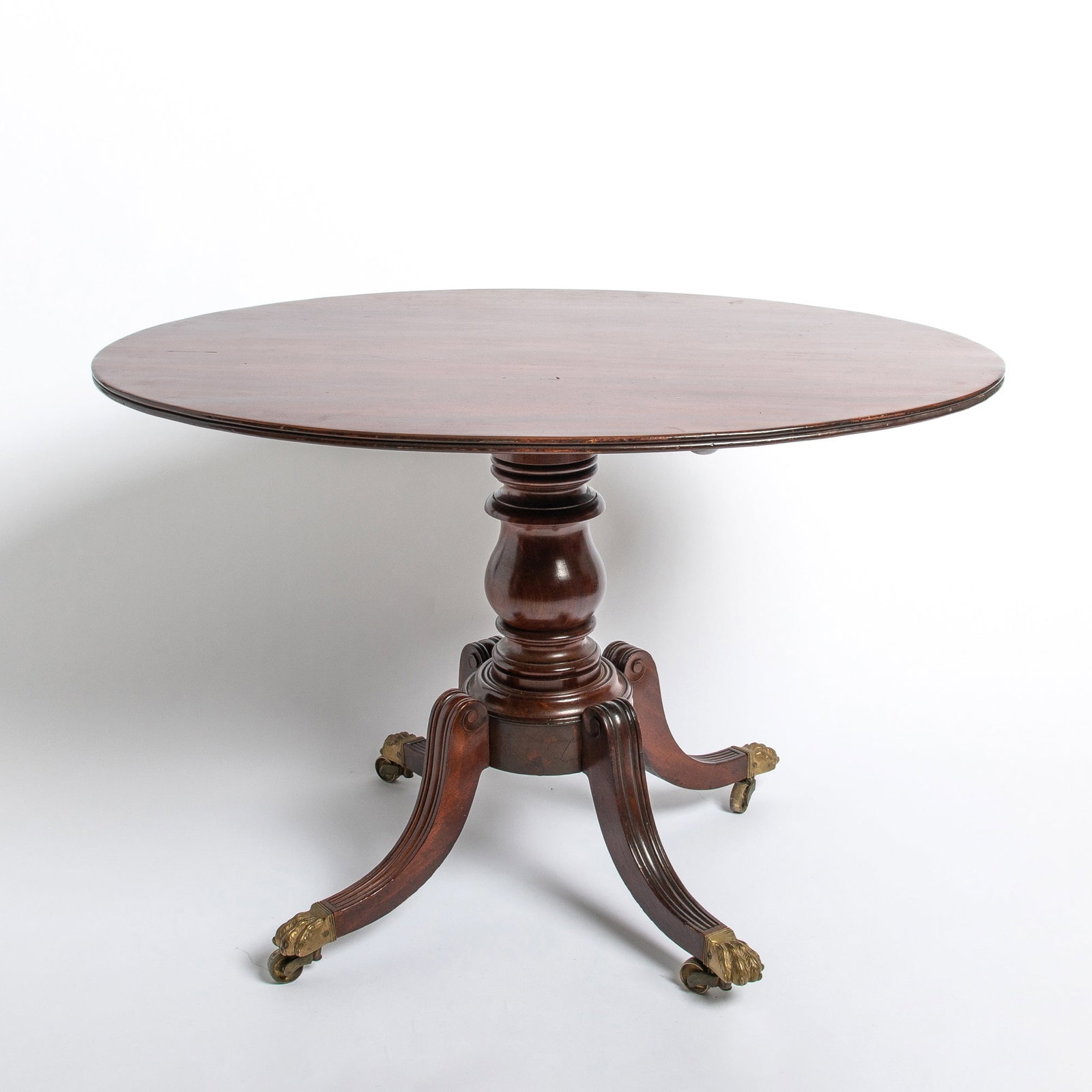 Classical Mahogany Oval Top Center Table (1 of 5)