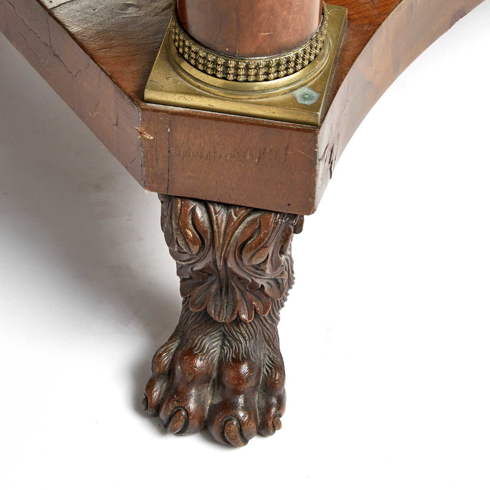 Classical Mahogany Marble Top Pier Table - 3