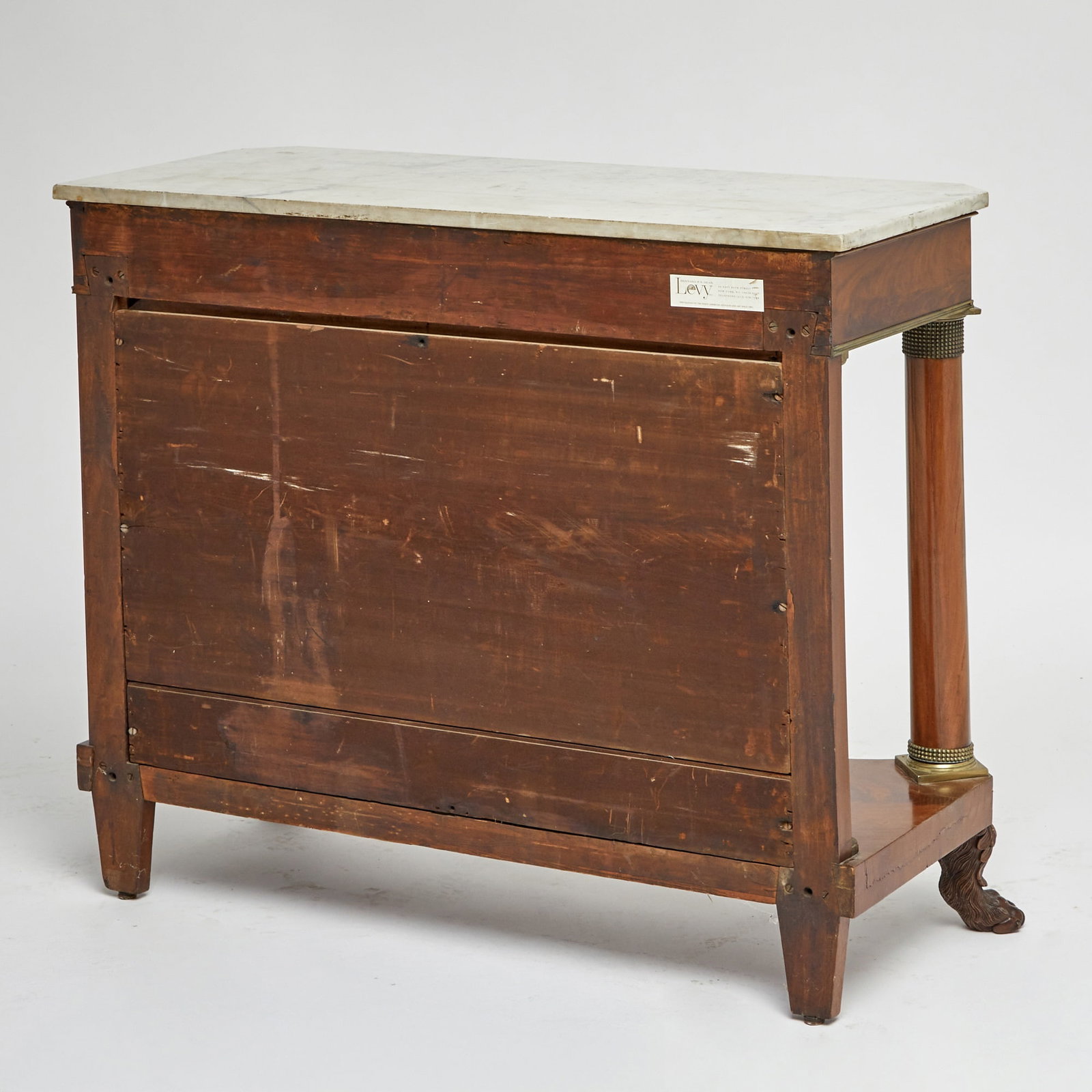 Classical Mahogany Marble Top Pier Table - 4
