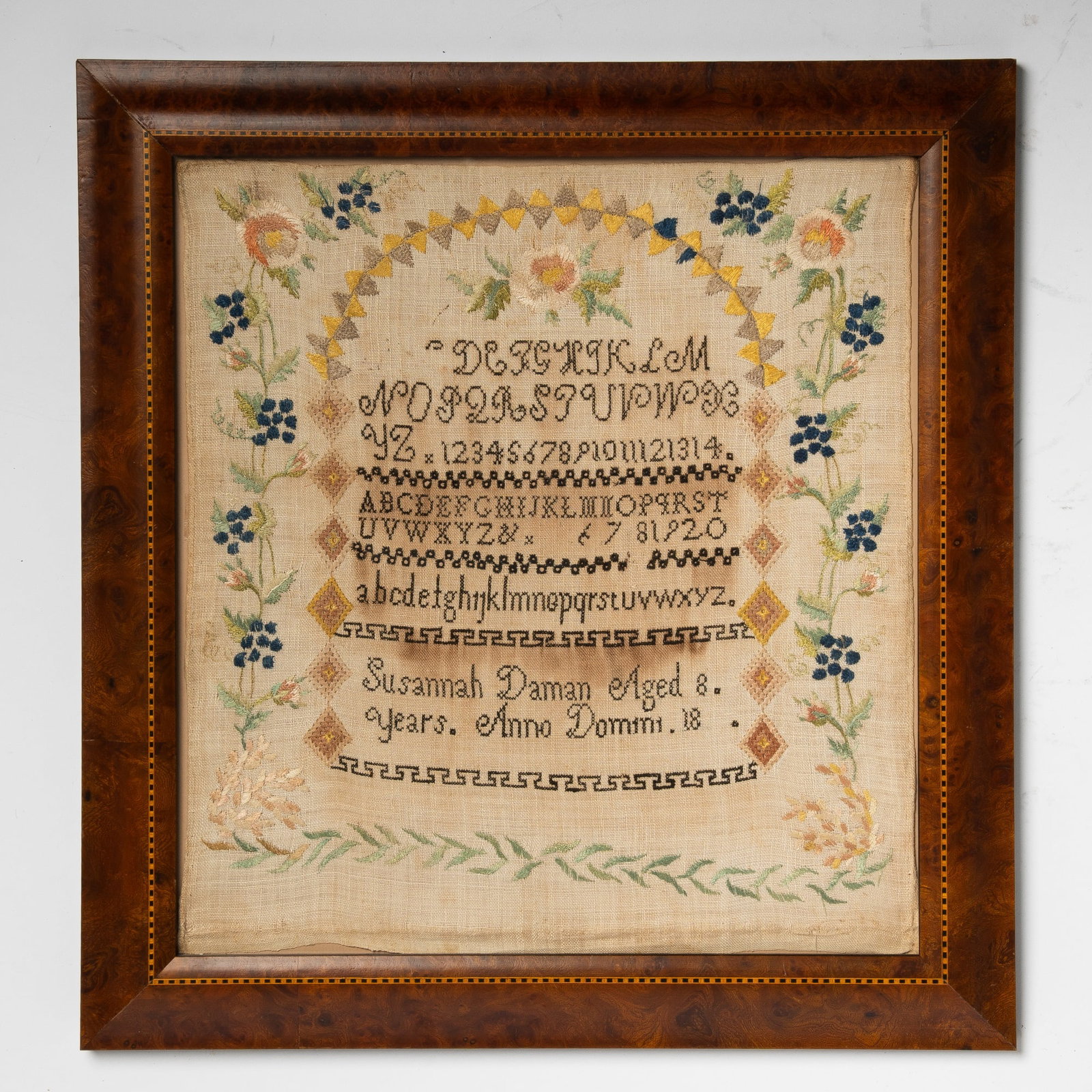 Needlework Sampler "Susannah Daman" (1 of 1)