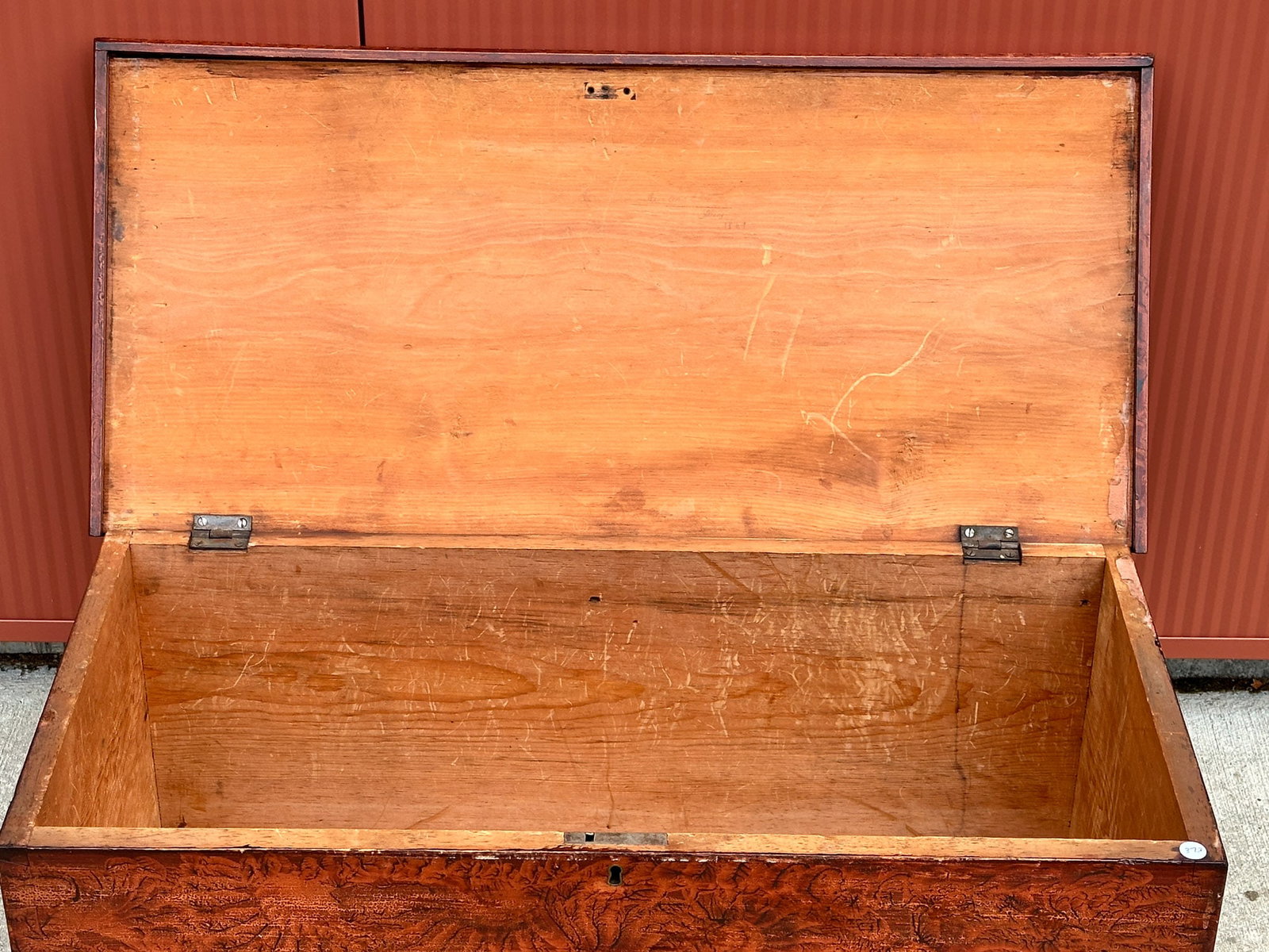 Putty Painted Pine Blanket Chest - 5