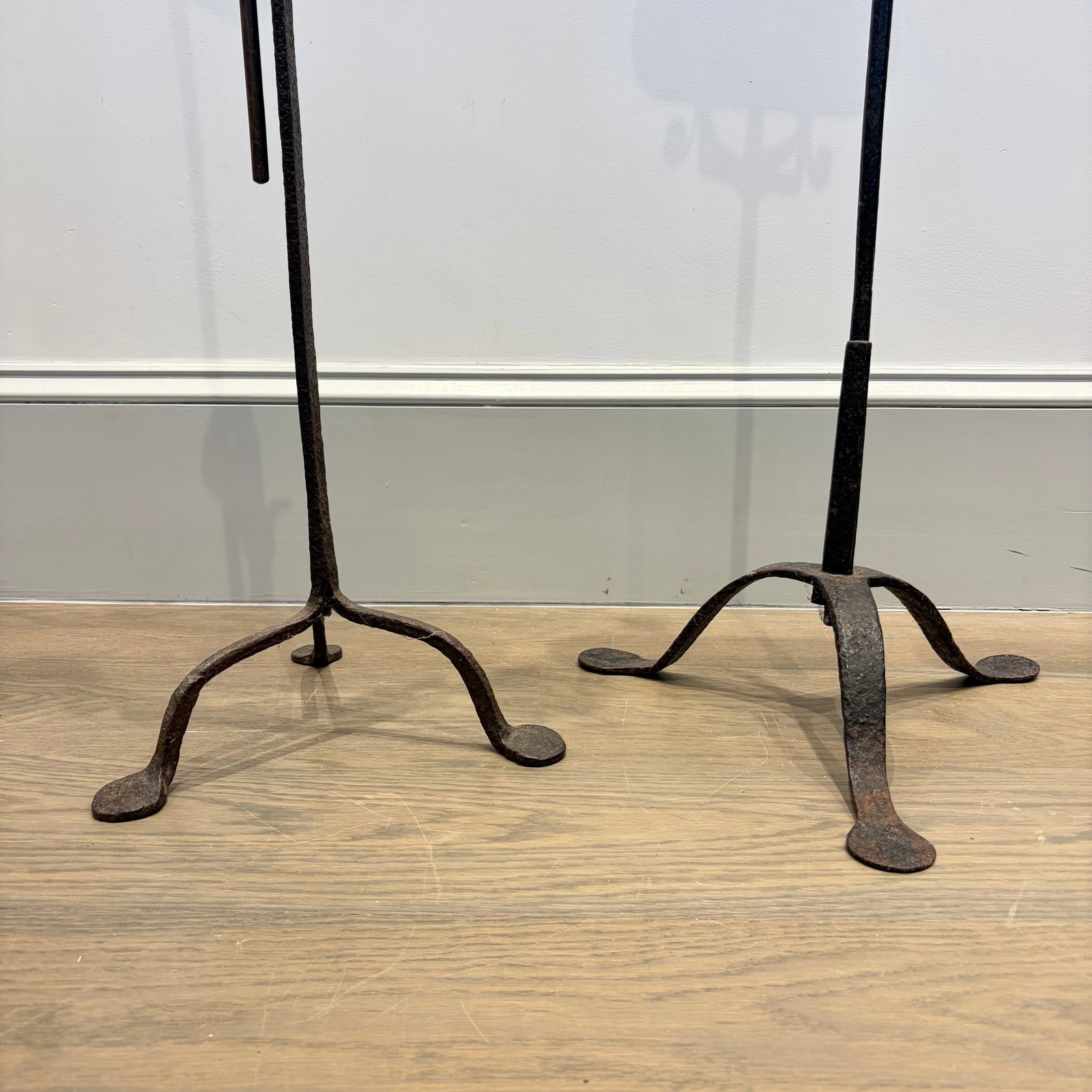 Two Wrought Iron Candlestands - 5