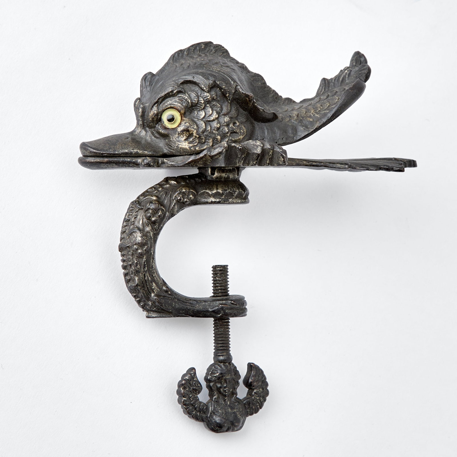 Cast Iron Dolphin Head Sewing Clamp (1 of 2)
