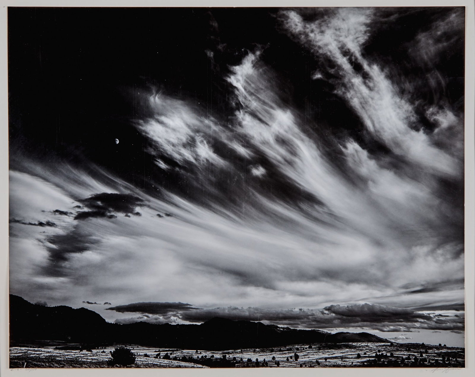 Ansel Adams, Moon and Clouds, Northern California, 1959 (1 of 4)