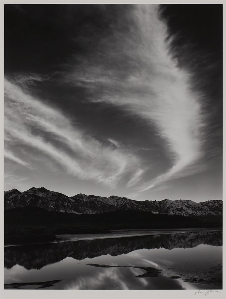 Ansel Adams, Sierra Nevada, Winter Evening from the Owens Valley, California, [1962] (1 of 1)