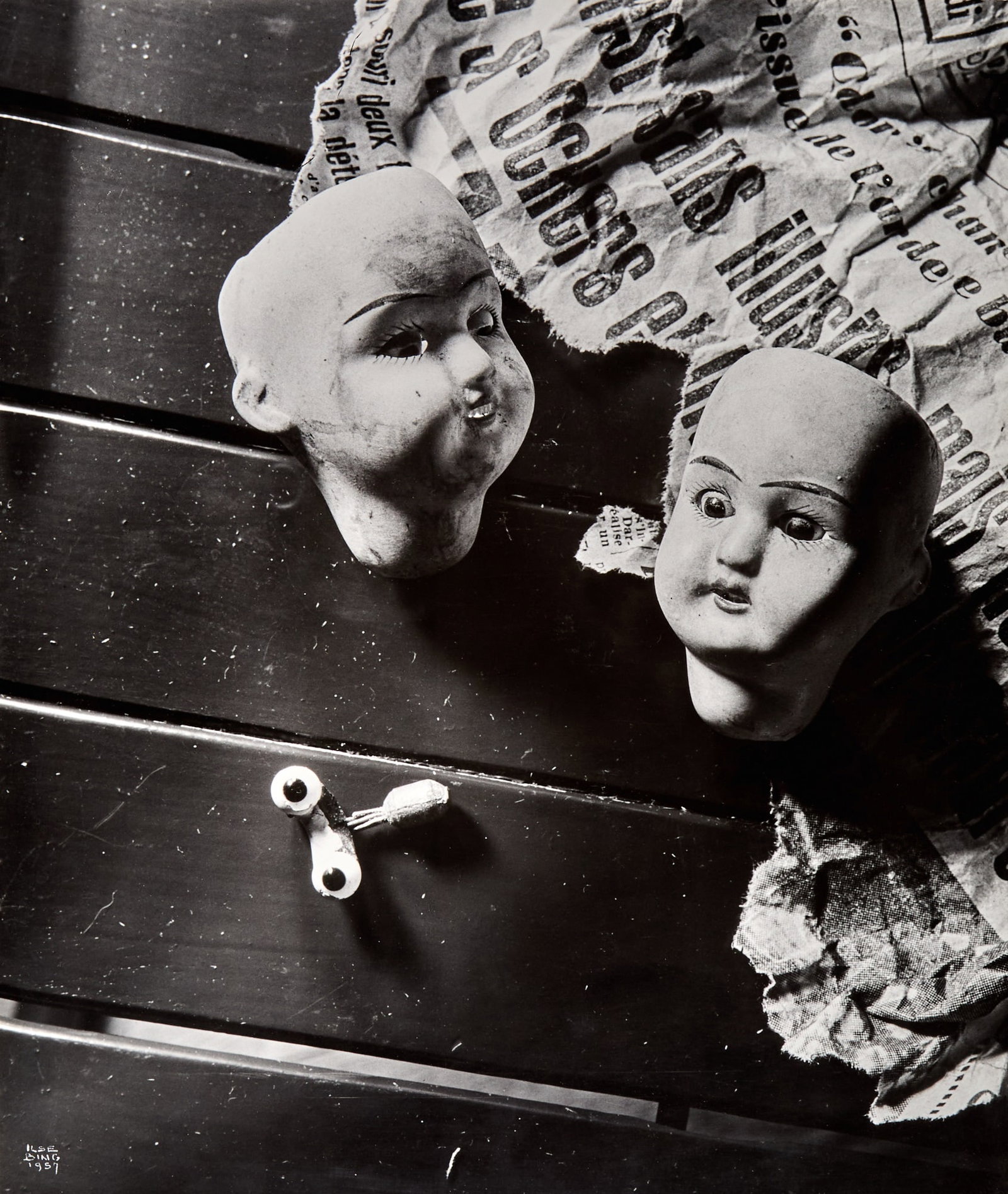 Ilse Bing, Without Illusion, Flea Market, Paris 1957: BING, ILSE (1899-1998) Without Illusion, Flea Market, Paris 1957, printed 1970s. Gelatin silver