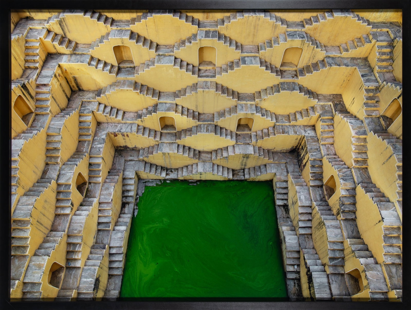 Edward Burtynsky, Stepwell #2, Panna Meena, Amber, Rajasthan, India, 2010: BURTYNSKY, EDWARD (b. 1955) Stepwell #2, Panna Meena, Amber, Rajasthan, India, 2010, printed 2013. Chromogenic color print on Kodak Endura Premier Paper, 39 x 52 inches on 39 x 52 inch substrate, edit