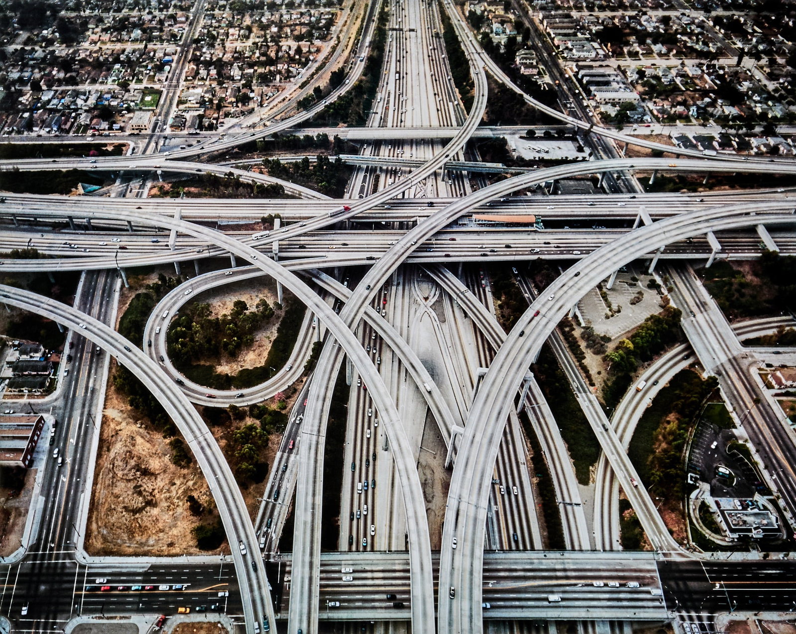 Edward Burtynsky, Highway #1, Intersection 105 & 110, Los Angeles, California, 2003: BURTYNSKY, EDWARD (b. 1955) Highway #1, Intersection 105 & 110, Los Angeles, California, 2003, printed 2005. Fuji Crystal Archive print, 27 x 34 inches mounted on 34 x 41 inch substrate, signed in