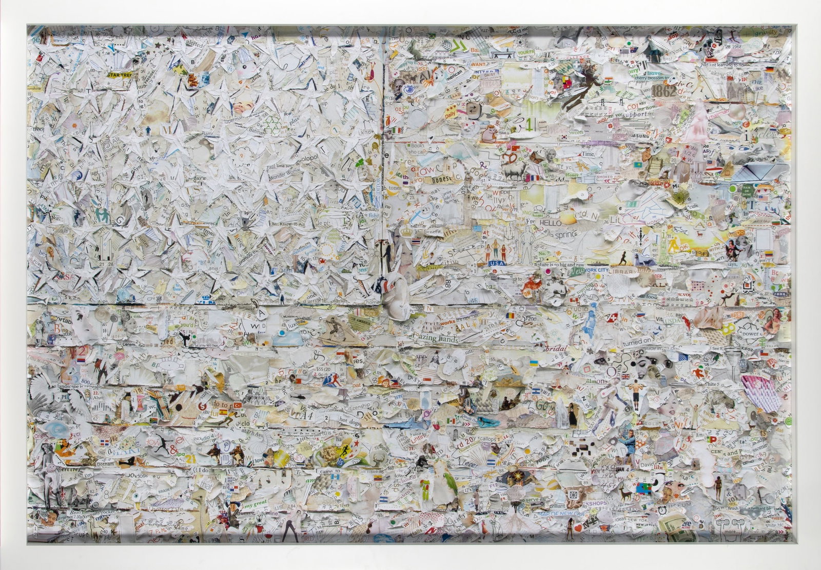 Vik Muniz, White Flag, after Jasper Johns (Pictures of Magazines 2) (1 of 3)