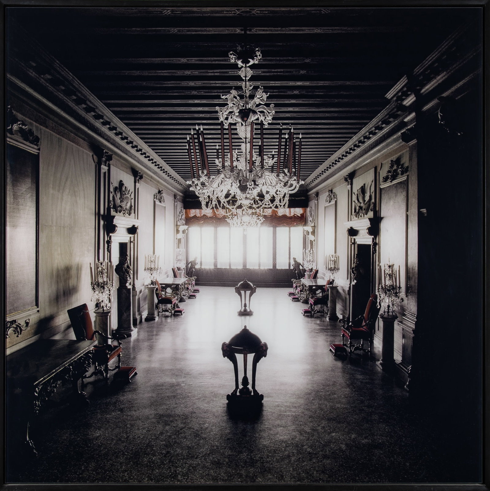 Matthias Schaller, Controfacciata, "Palazzo Volpi" 2005: SCHALLER, MATTHIAS Controfacciata, "Palazzo Volpi" 2005. Chromogenic print, flush-mounted and face-mounted to acrylic, 39 1/4 x 39 1/2 inches (1003 x 1005 mm), the verso signed, titled, dated and numb