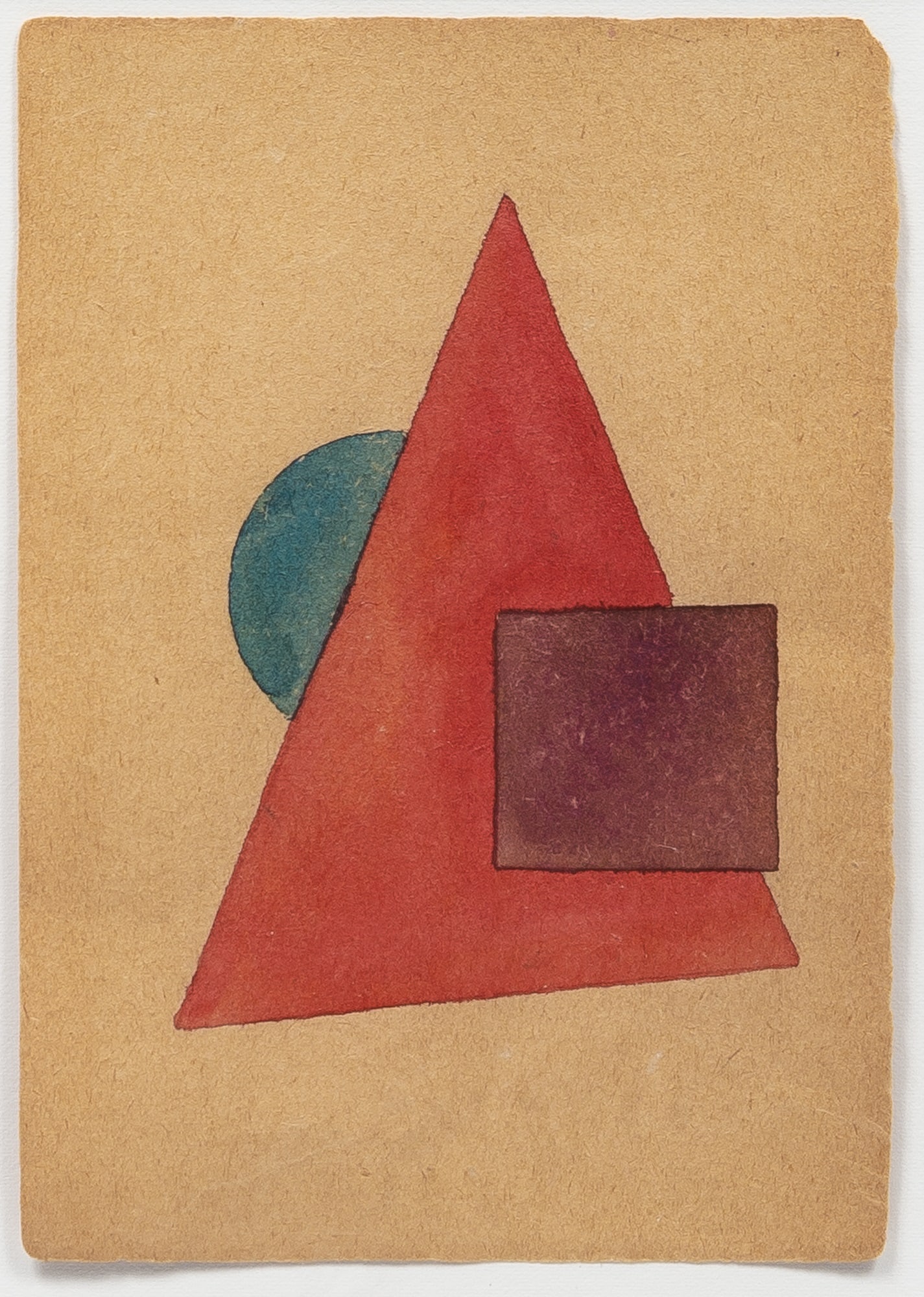 Attributed to Ivan Kliun: Untitled, circa 1920 Watercolor on paper 6 1/4 x 4 3/8 inches (15.9 x 11.1 cm) Provenance: Galerie Stolz, Cologne Private collection, Los Angeles (Framed 17 3/8 x 15 1/2 inches)
