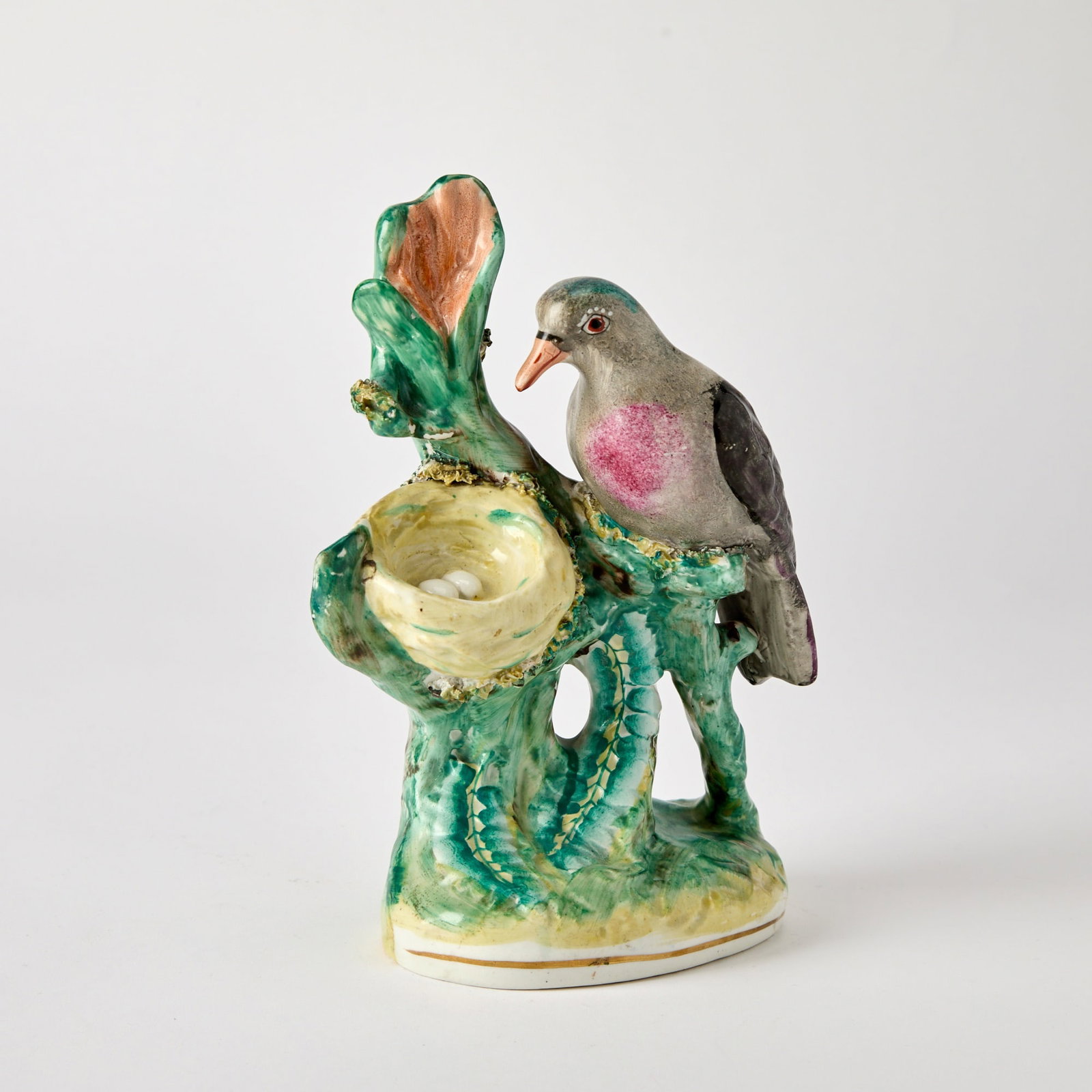 Staffordshire Group of a Bird and its Nest (1 of 4)