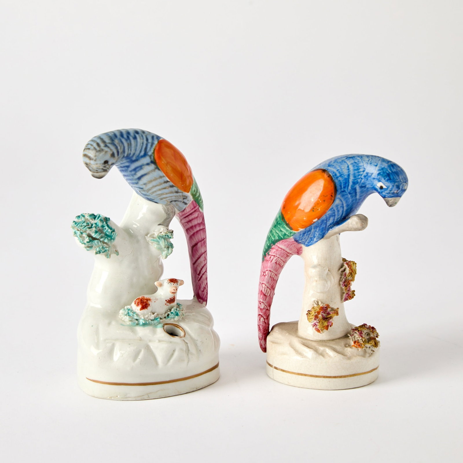 Two Staffordshire Figures of Parrots (1 of 7)
