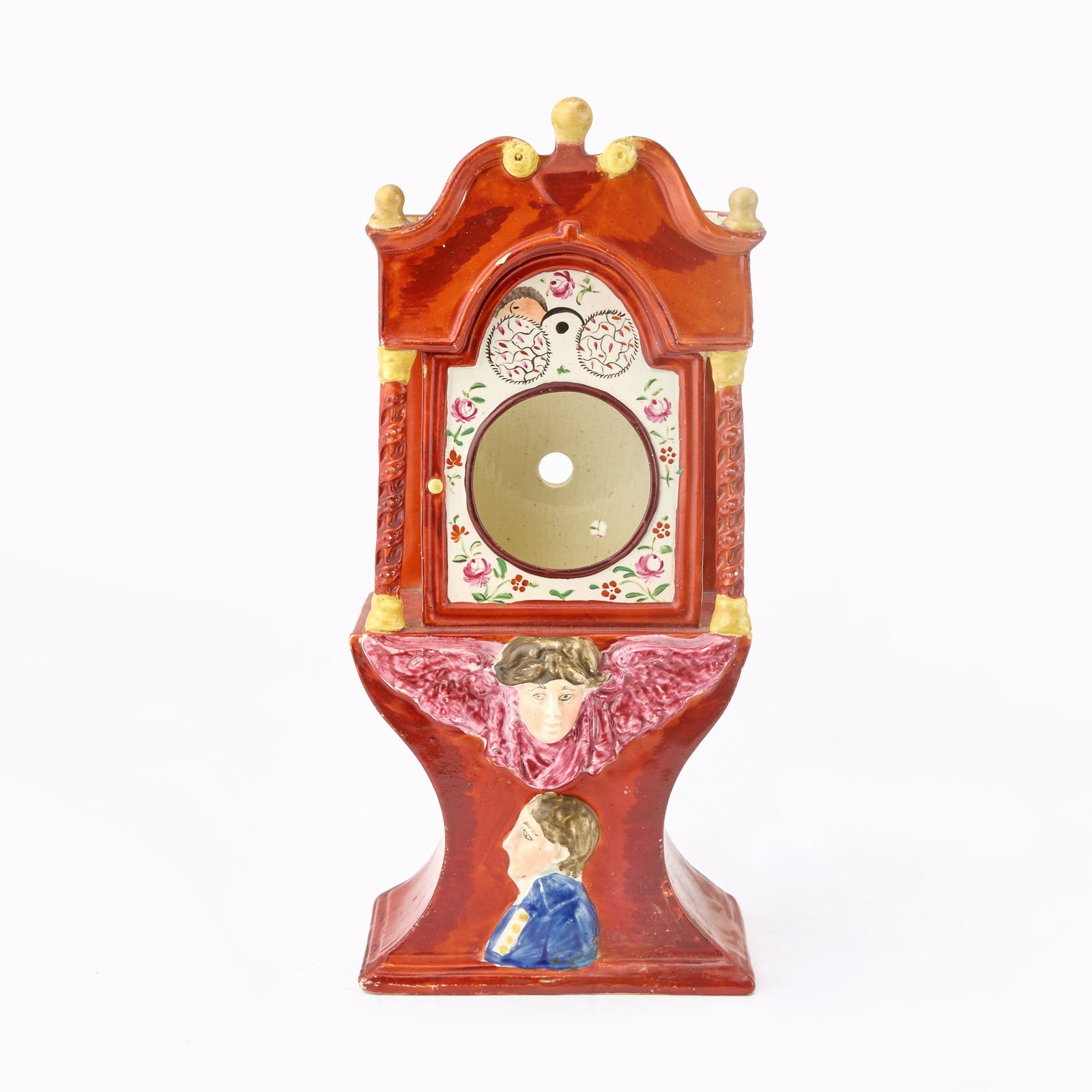 Staffordshire Red-Glazed Pocket Watch Holder (1 of 3)