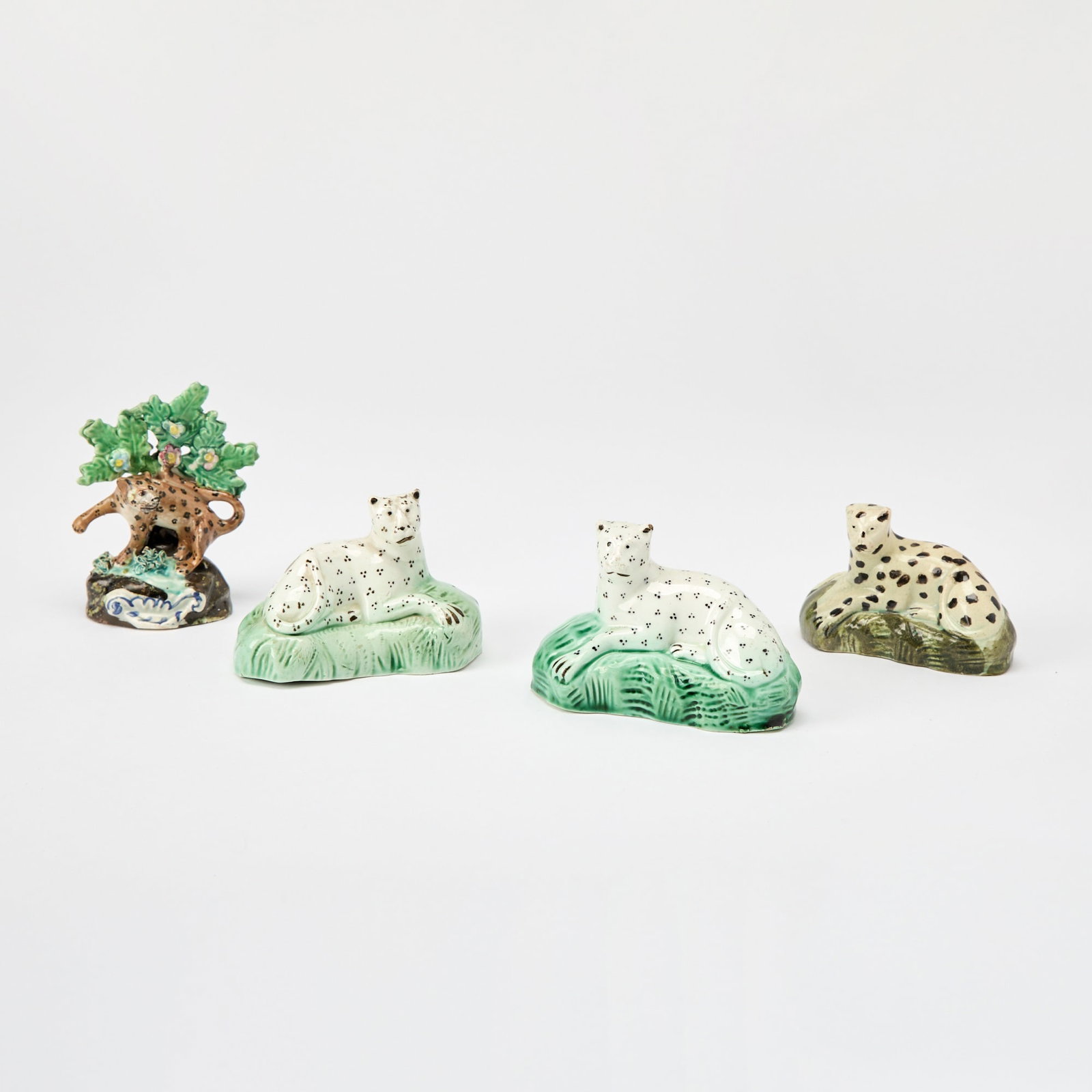 Four English Pottery Figures of Leopards (1 of 11)