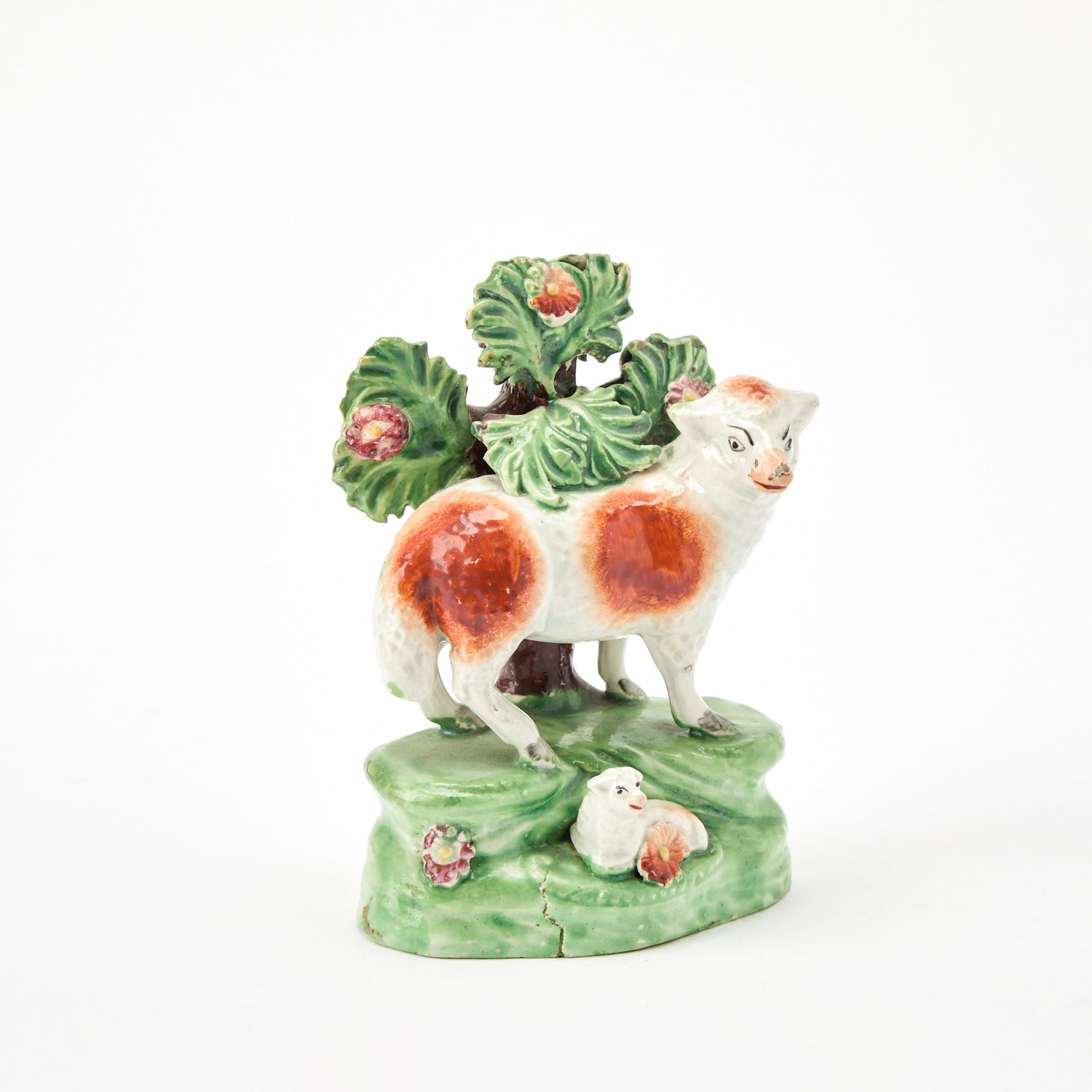 Staffordshire Pearlware Group of a Sheep and Lamb (1 of 4)