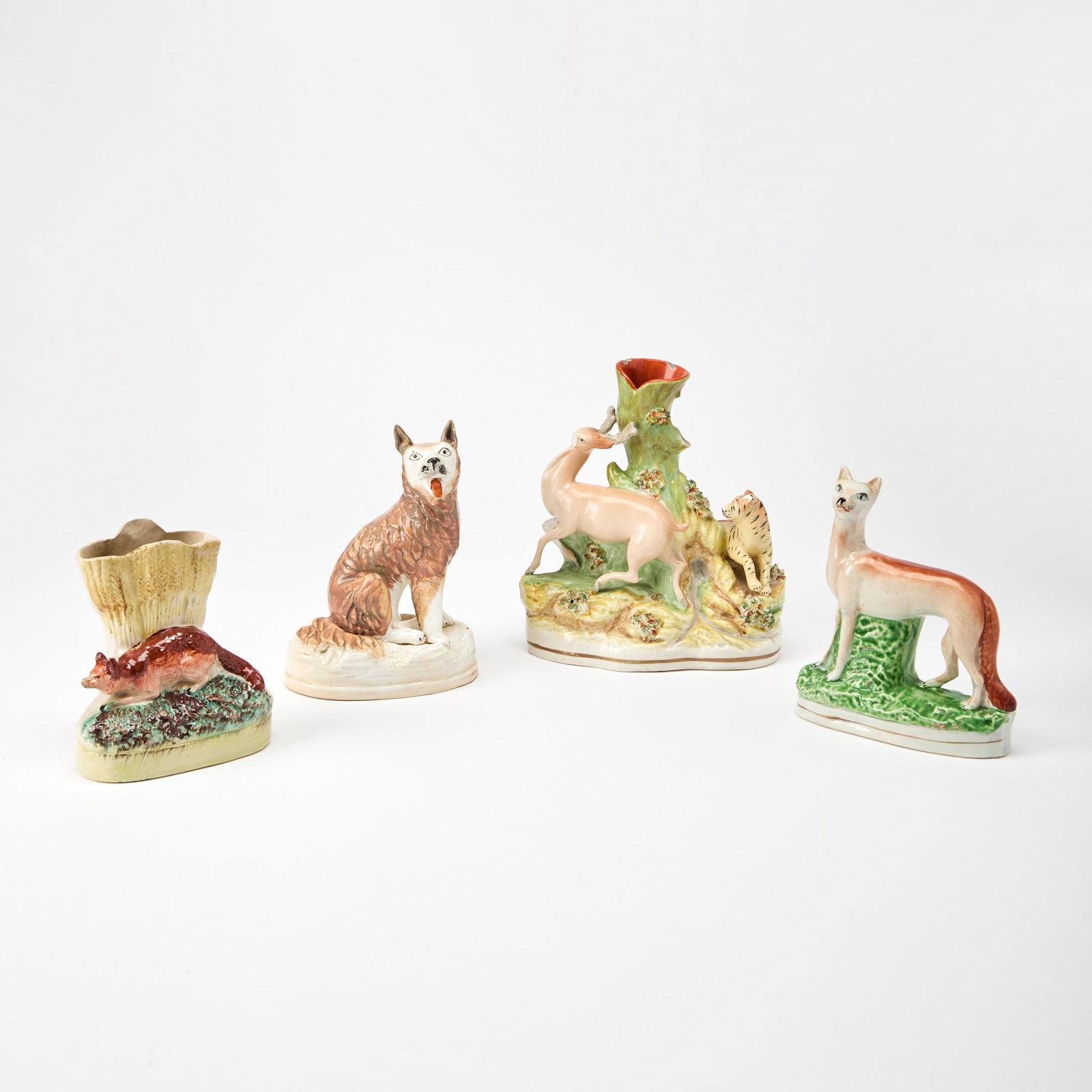 Group of Staffordshire Figures of Foxes (1 of 15)