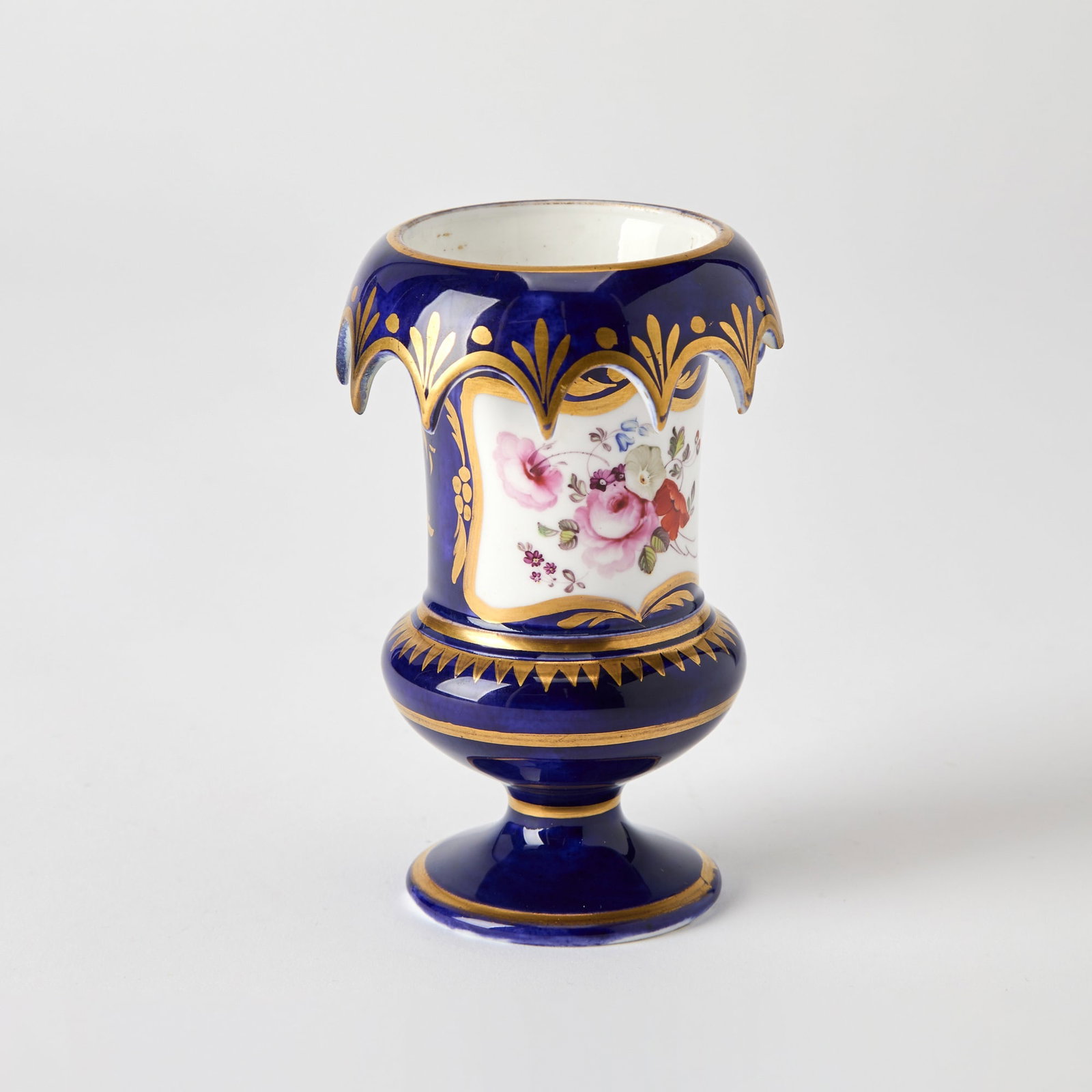 English Porcelain Blue-Ground Vase (1 of 6)