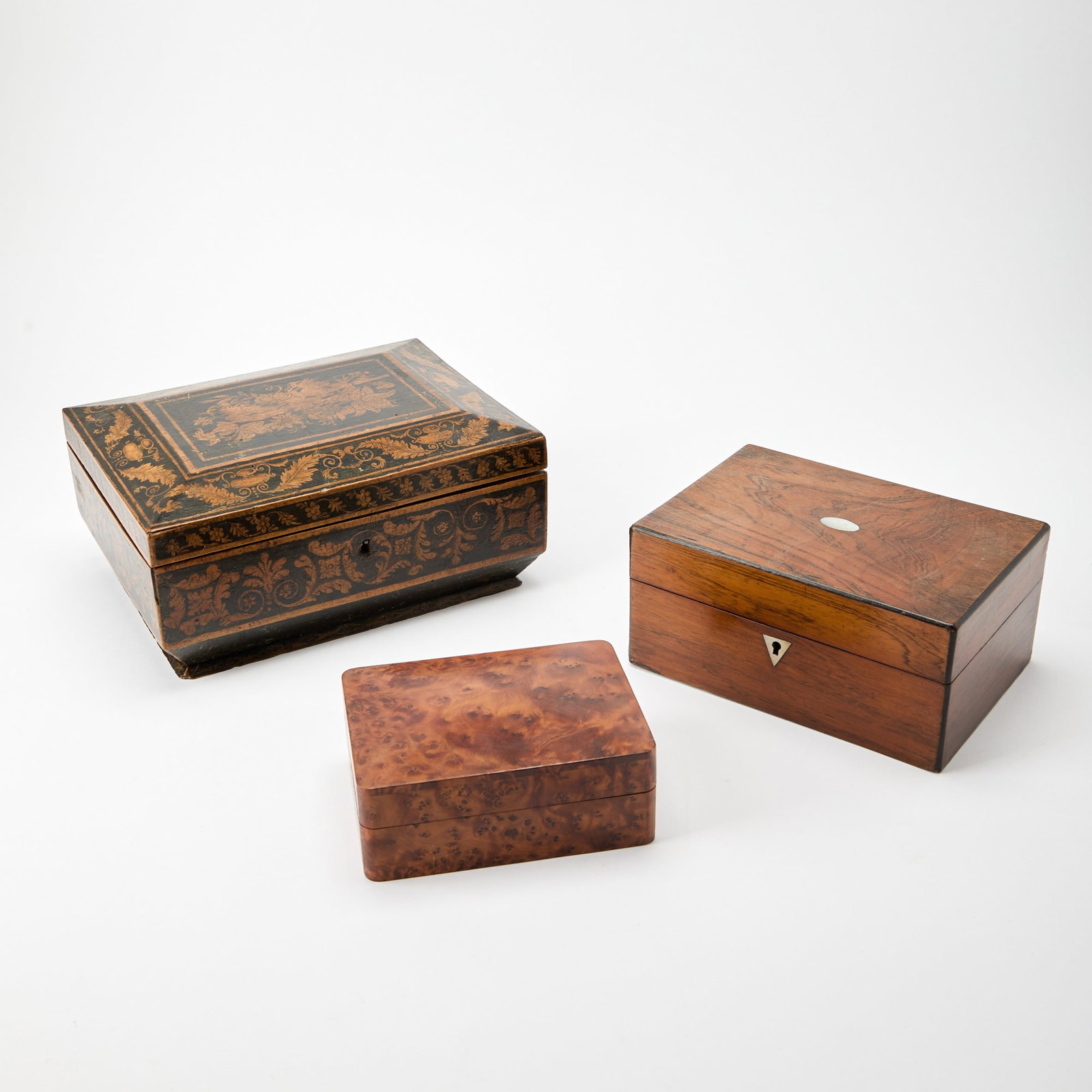Three English Wooden Boxes (1 of 8)
