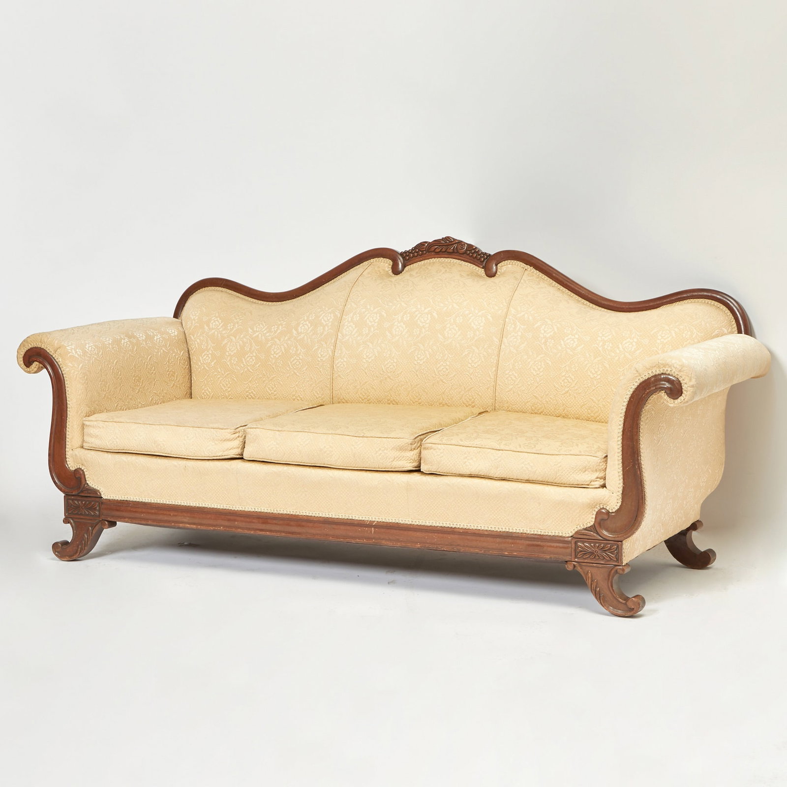 Victorian Upholstered Mahogany Sofa (1 of 2)