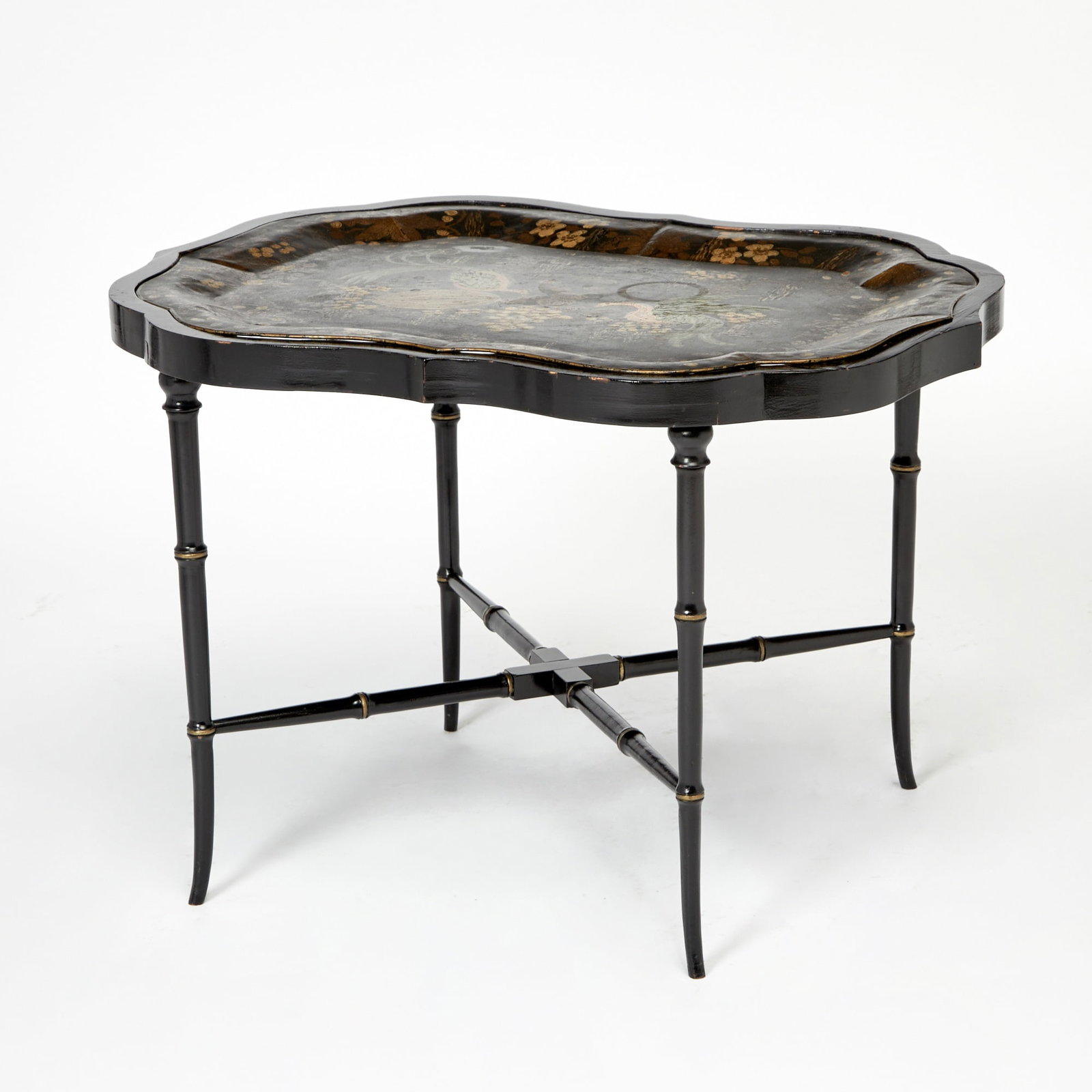 Painted and Parcel Gilt Tole Tray (1 of 4)