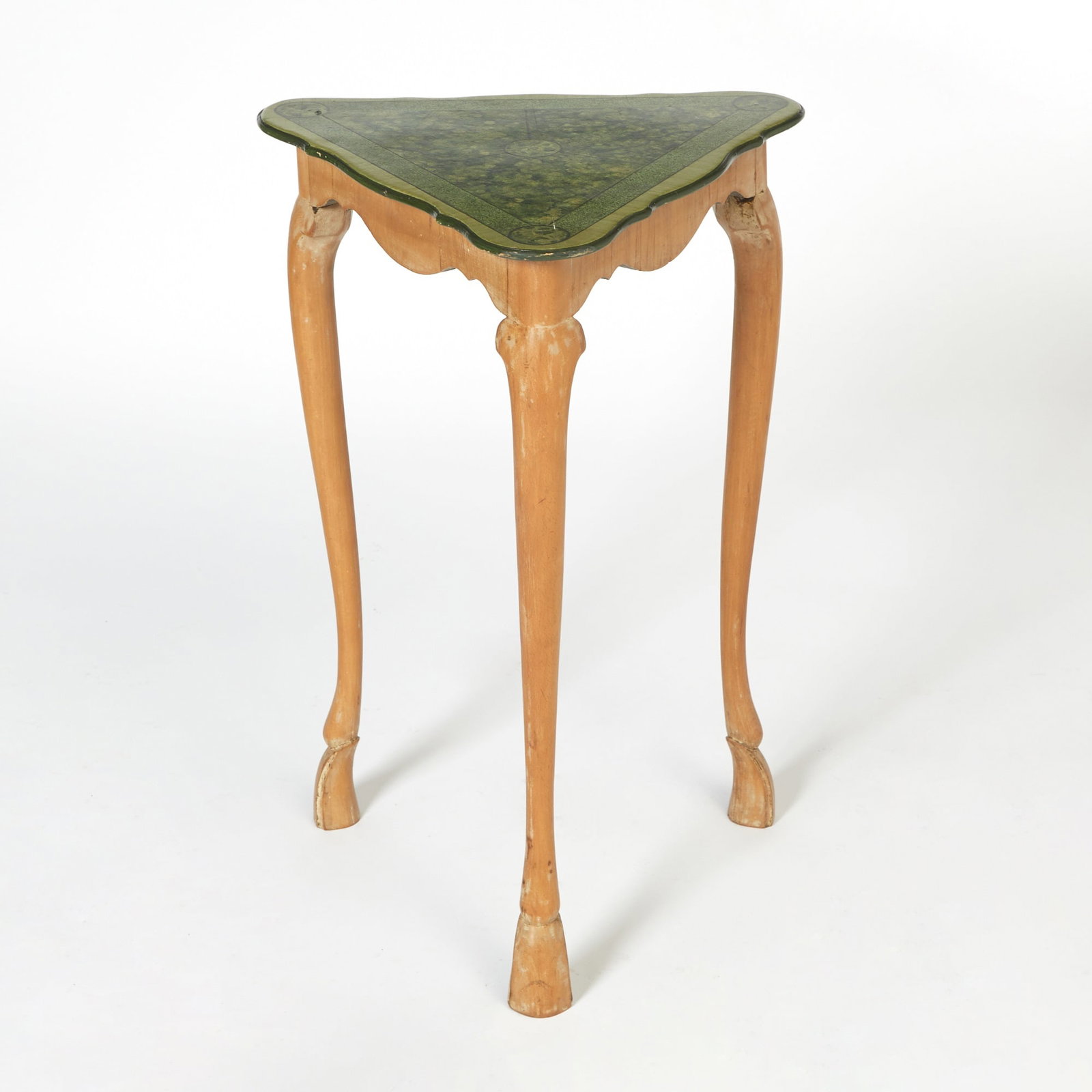 Provincial French Style Faux Hardstone Painted Side Table (1 of 4)