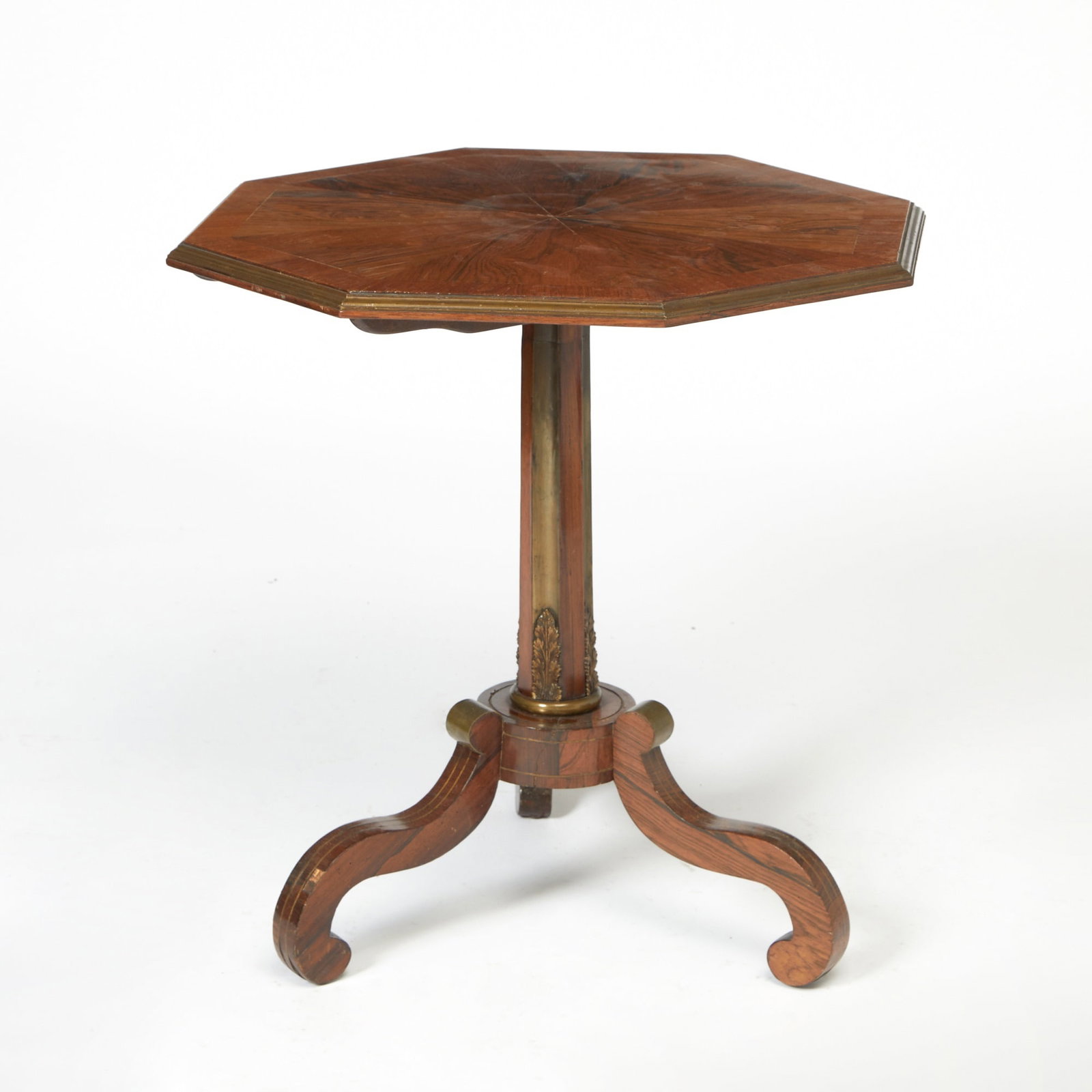 Regency Style Rosewood Octagonal Side Table (1 of 3)