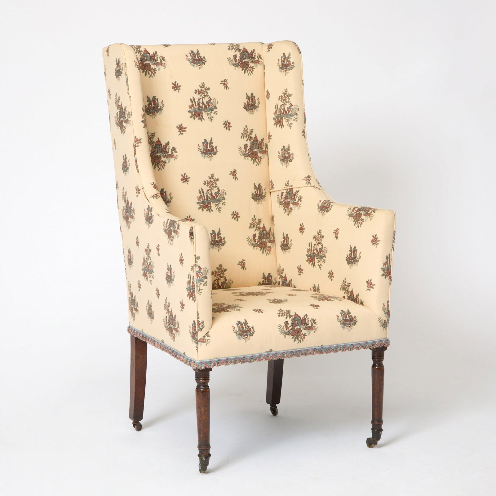 Federal Style Upholstered Mahogany Armchair (1 of 6)