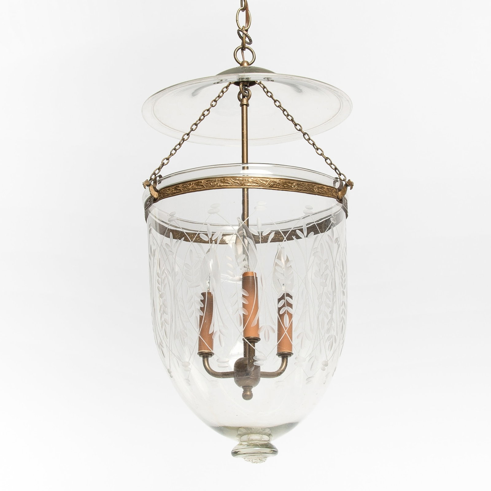 Regency Style Cut-Glass Lantern: 19th Century Hight 24 inches.