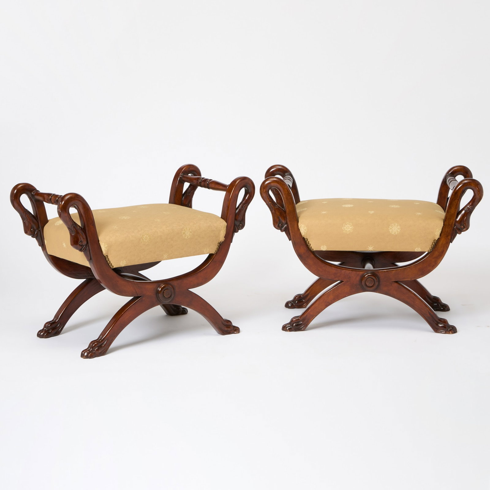 Pair of Empire Mahogany Benches (1 of 4)