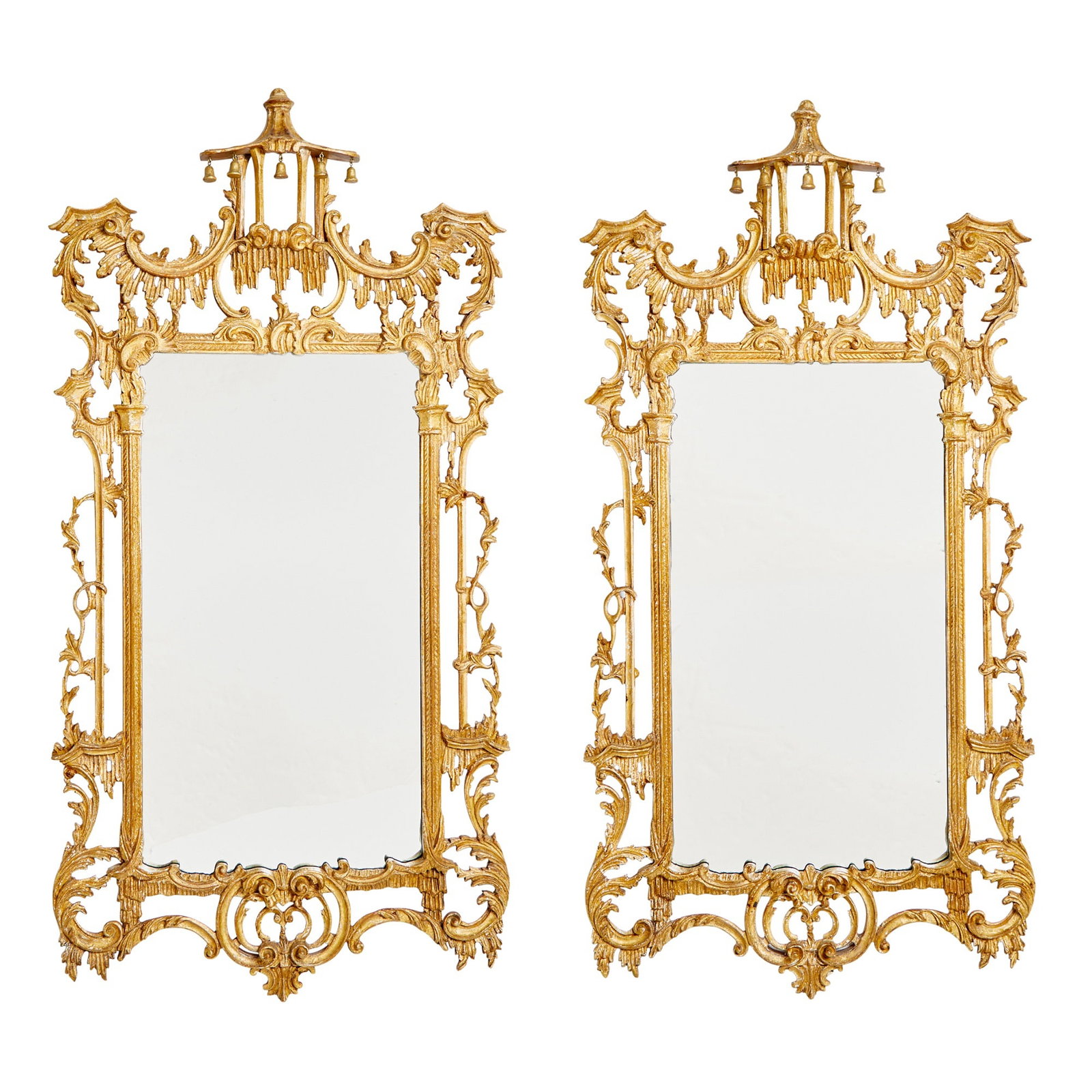 Pair of George III Style Giltwood Mirrors (1 of 2)