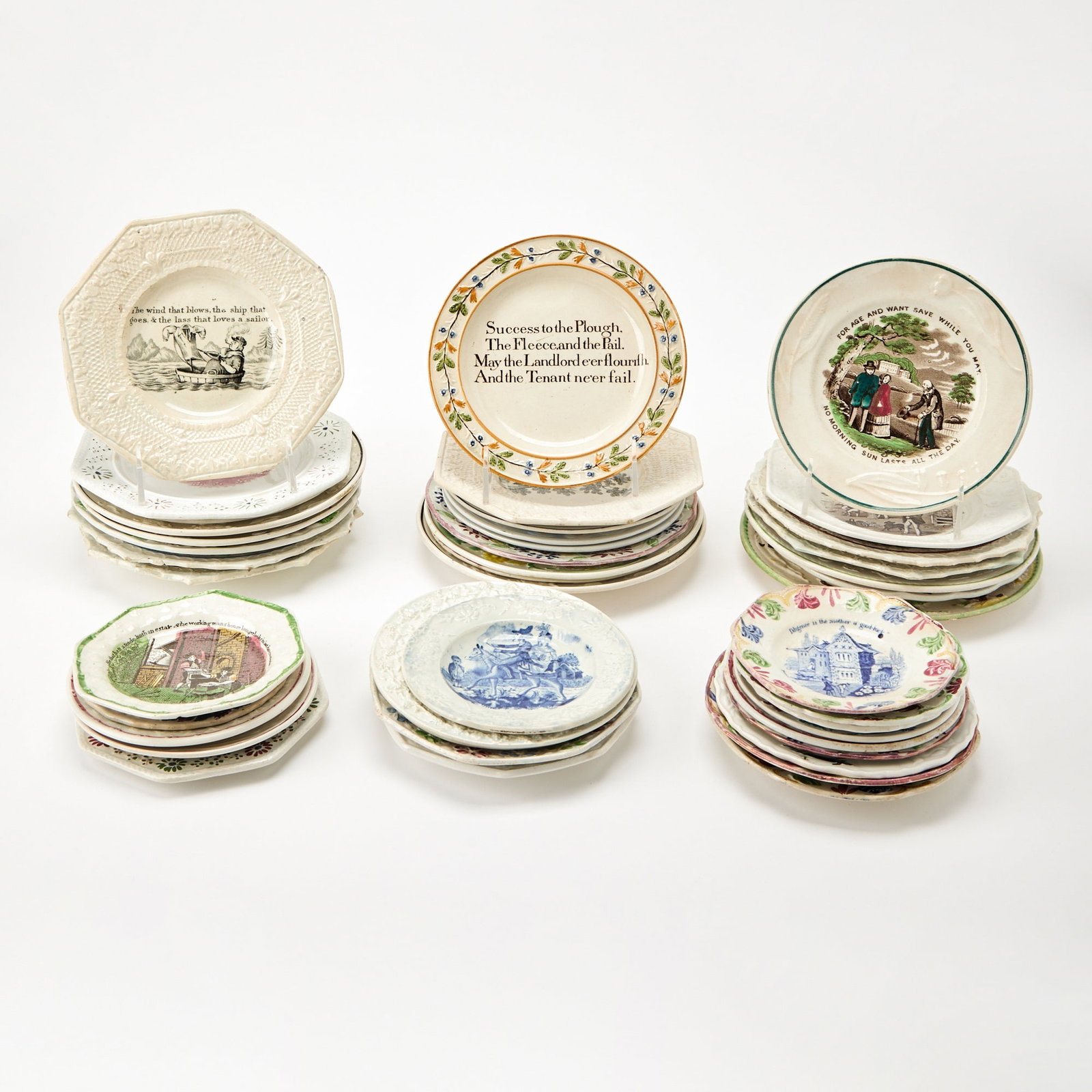 Group of Children's Nursery Pottery Plates (1 of 4)